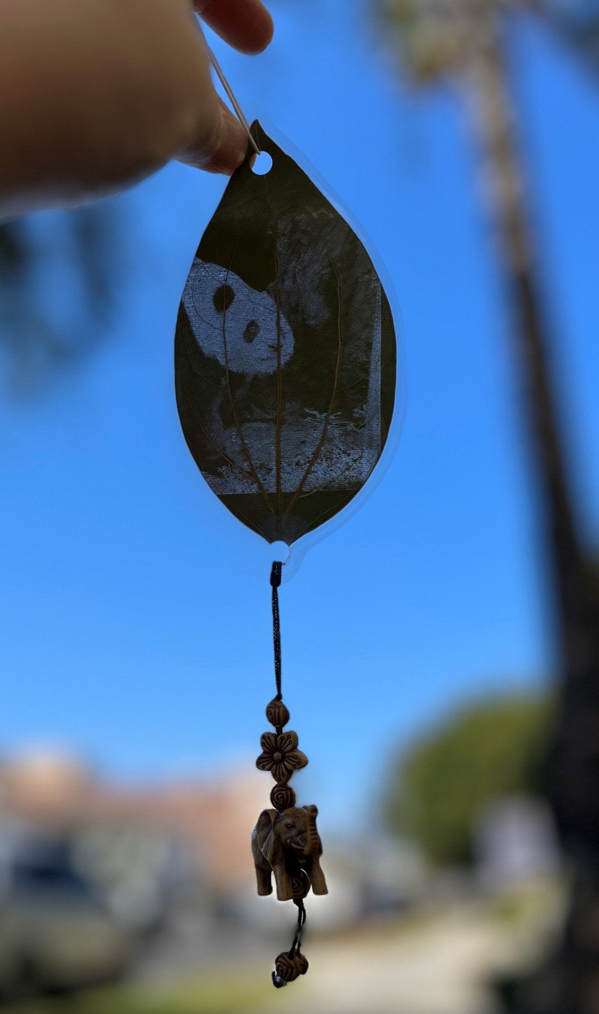 Car Interior Hanging Decor Car Charms Pendant Accessories Of Custom Engraved Photo On Real Leaf - Palace Buy