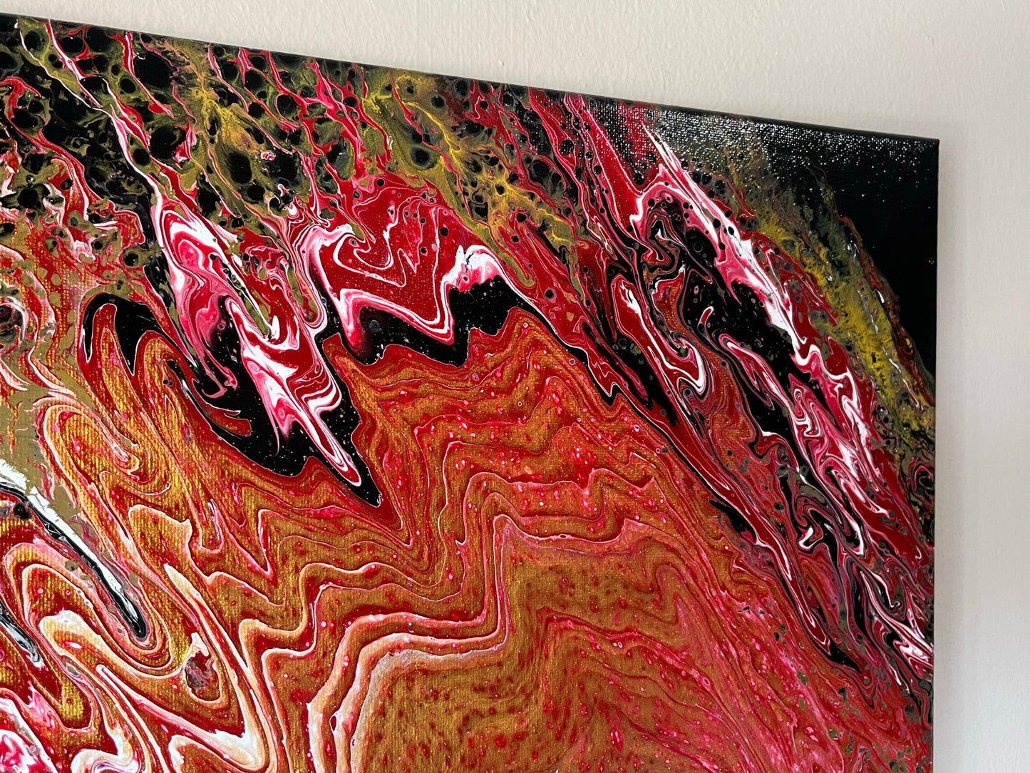 Original Hand Created Arcrylic Pouring and Fluid Art Painting on 16"x20" Canvas~ Varnished - Palace Buy