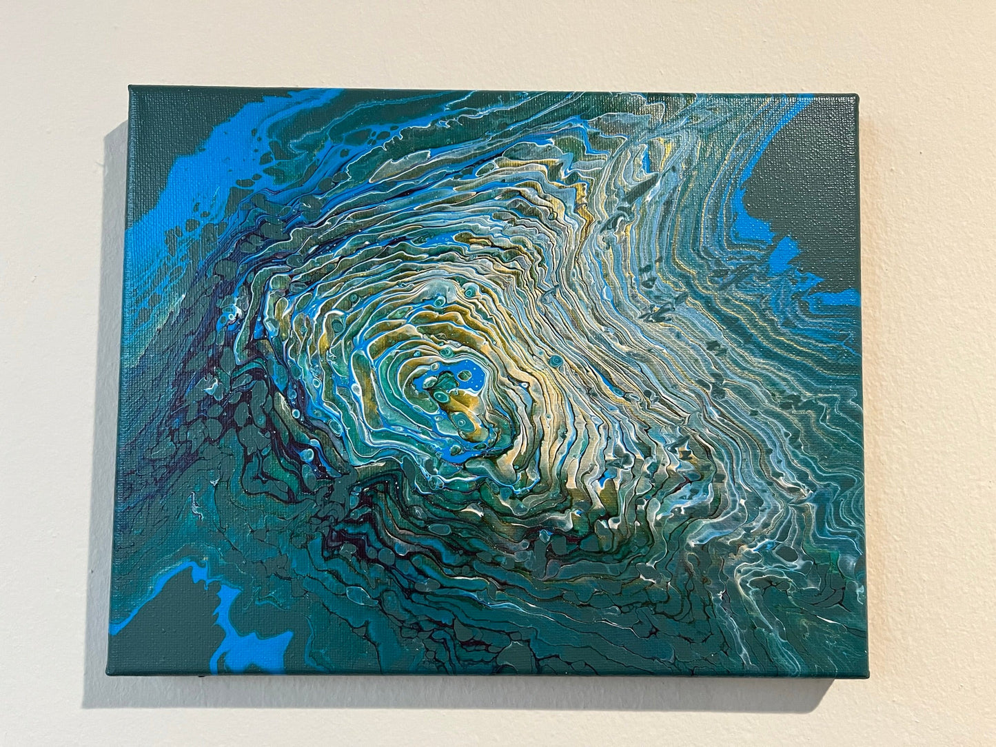 Original Hand Created Arcrylic Pouring and Fluid Art Painting on 8"x10" Canvas~ NO Varnish - Palace Buy
