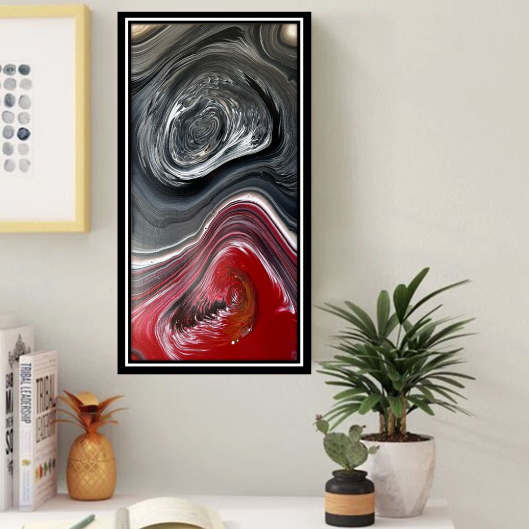 Original Hand Created Arcrylic Pouring and Fluid Art Painting on sale on 8