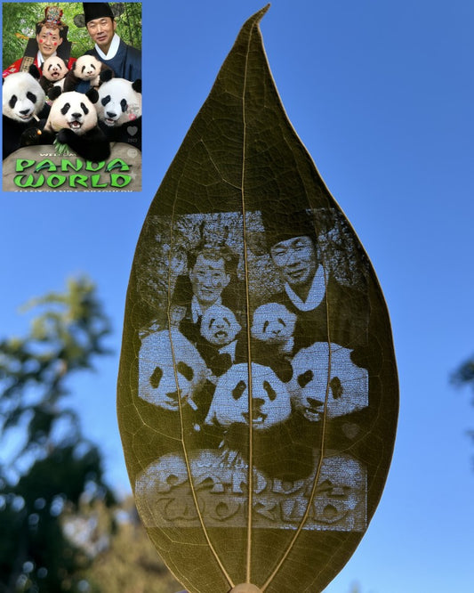 Custom Engraved Photo On Real Leaf