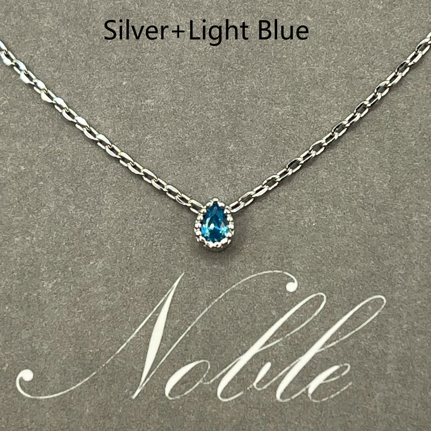 Noble Water Drop Pendant Necklac- 925 Sterling Silver (18K Gold plated) -Made in Korea