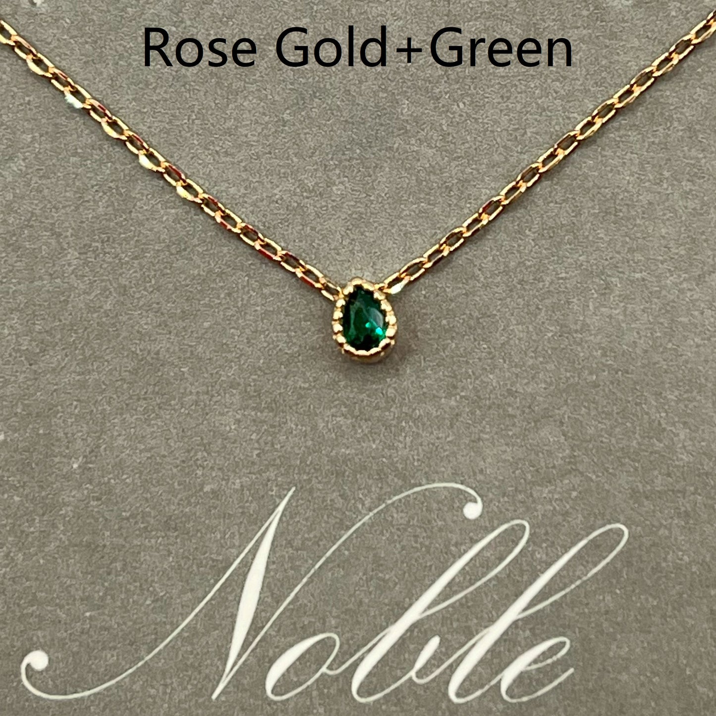 Noble Water Drop Pendant Necklac- 925 Sterling Silver (18K Gold plated) -Made in Korea