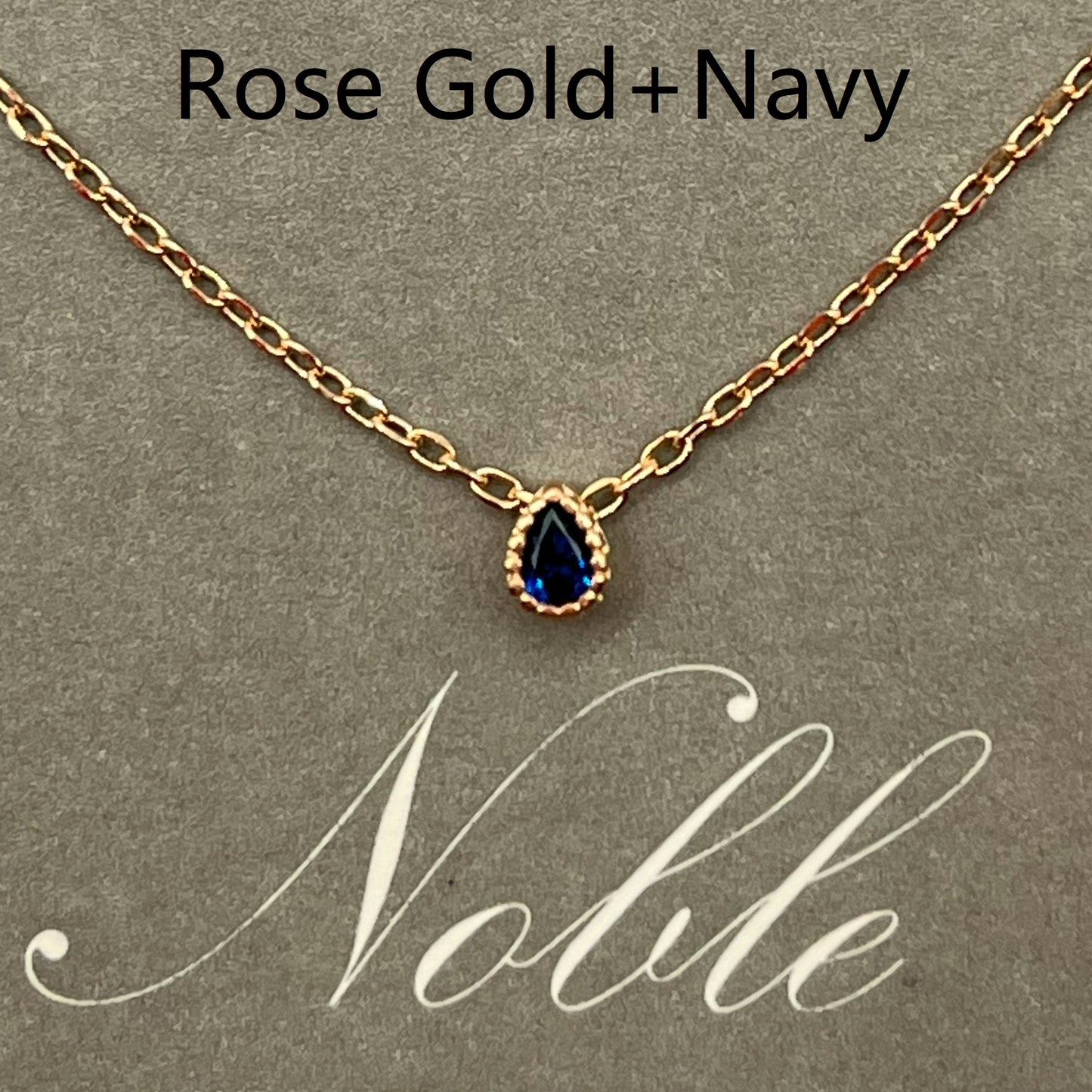 Noble Water Drop Pendant Necklac- 925 Sterling Silver (18K Gold plated) -Made in Korea