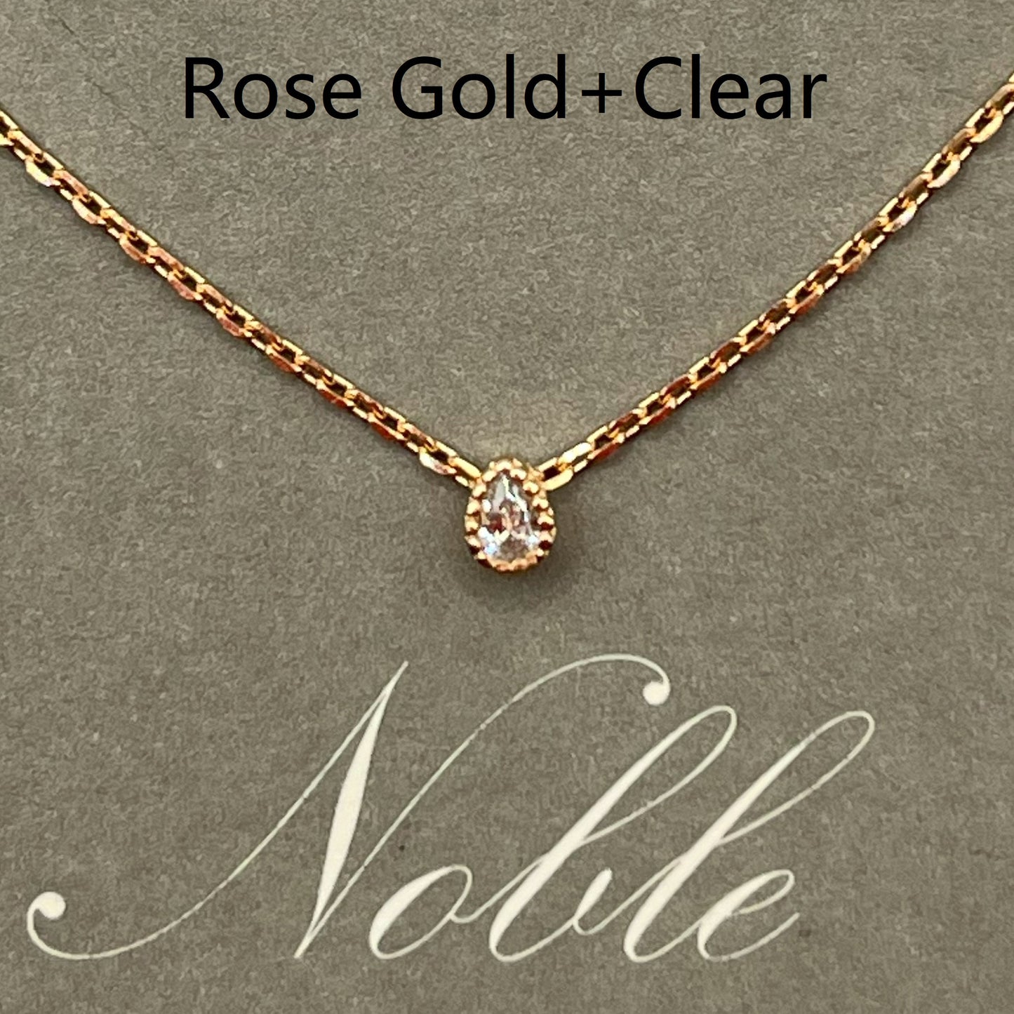 Noble Water Drop Pendant Necklac- 925 Sterling Silver (18K Gold plated) -Made in Korea