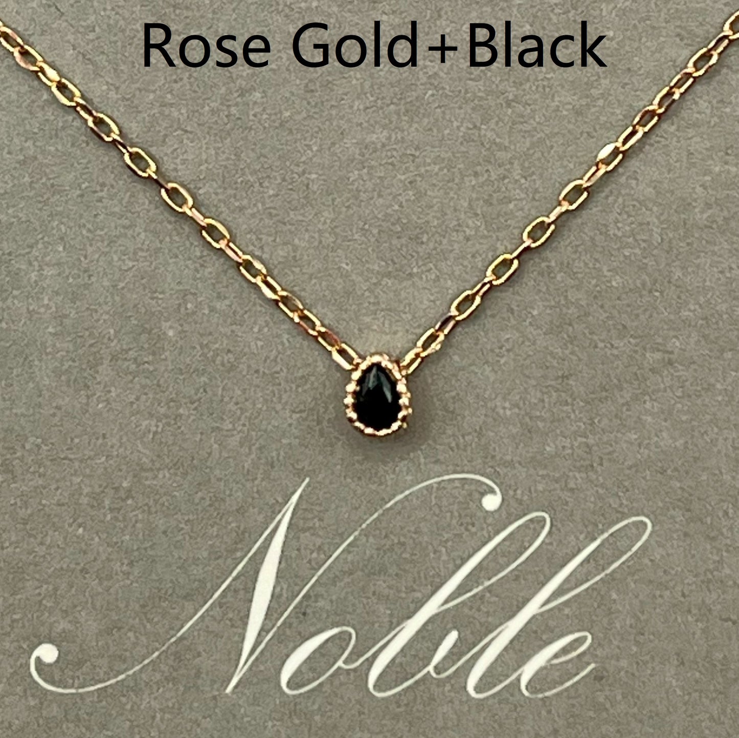 Noble Water Drop Pendant Necklac- 925 Sterling Silver (18K Gold plated) -Made in Korea