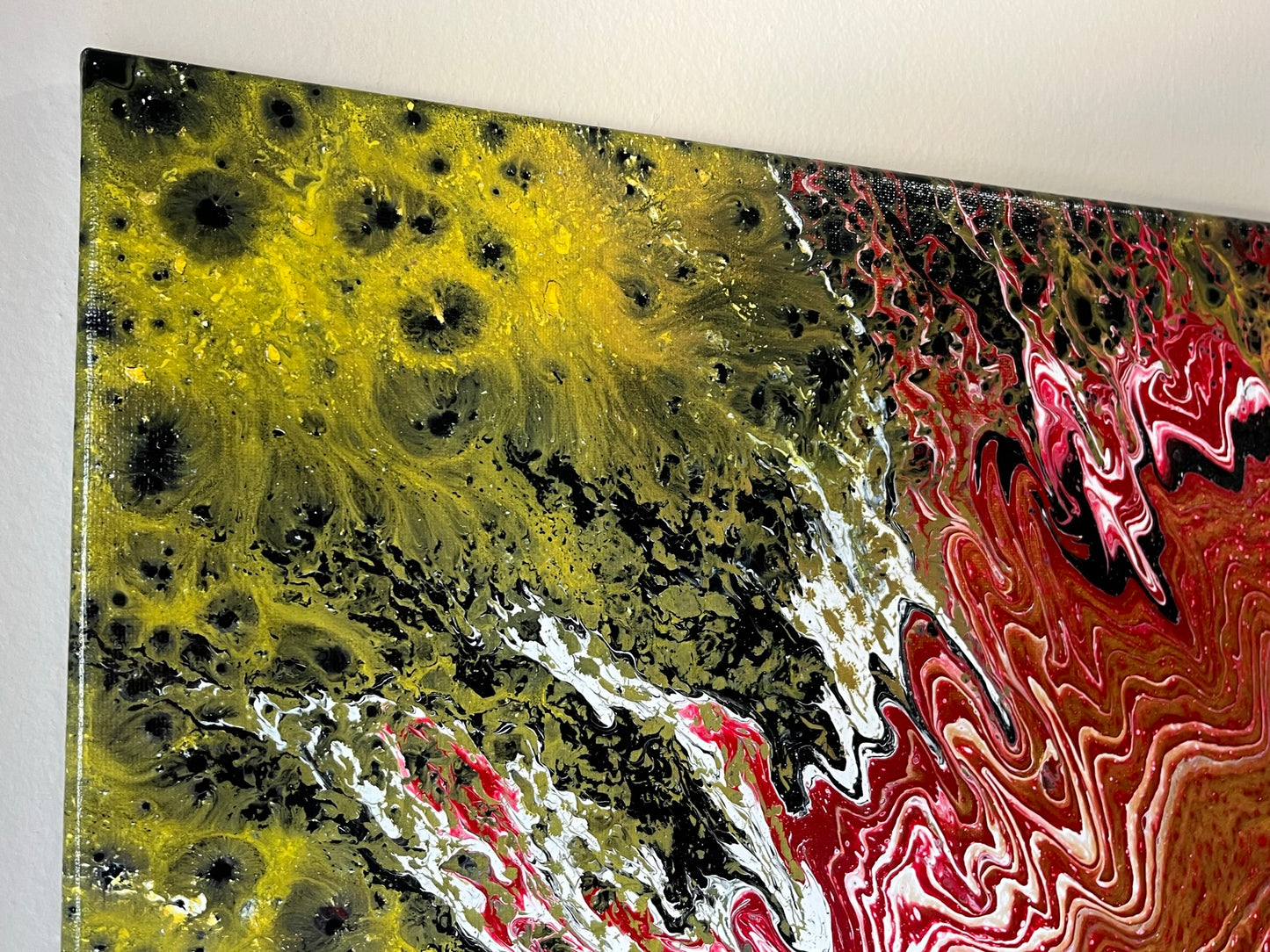 Original Hand Created Arcrylic Pouring and Fluid Art Painting on 16"x20" Canvas~ Varnished