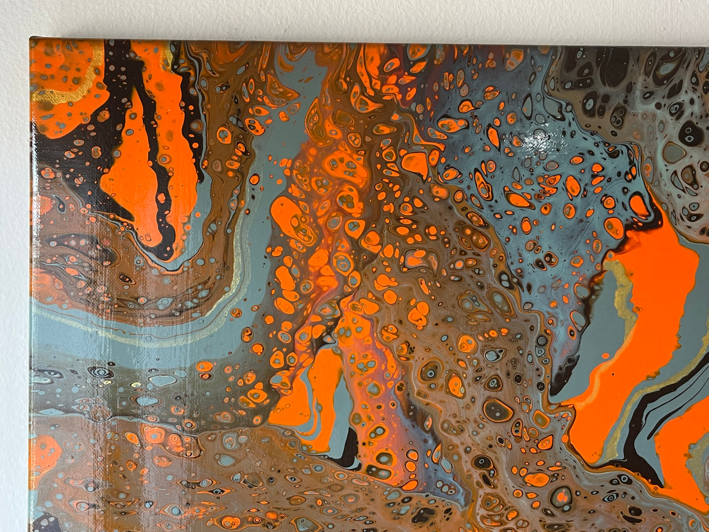 Original Hand Created Arcrylic Pouring and Fluid Art Painting on 16"x20" Canvas~ Varnished