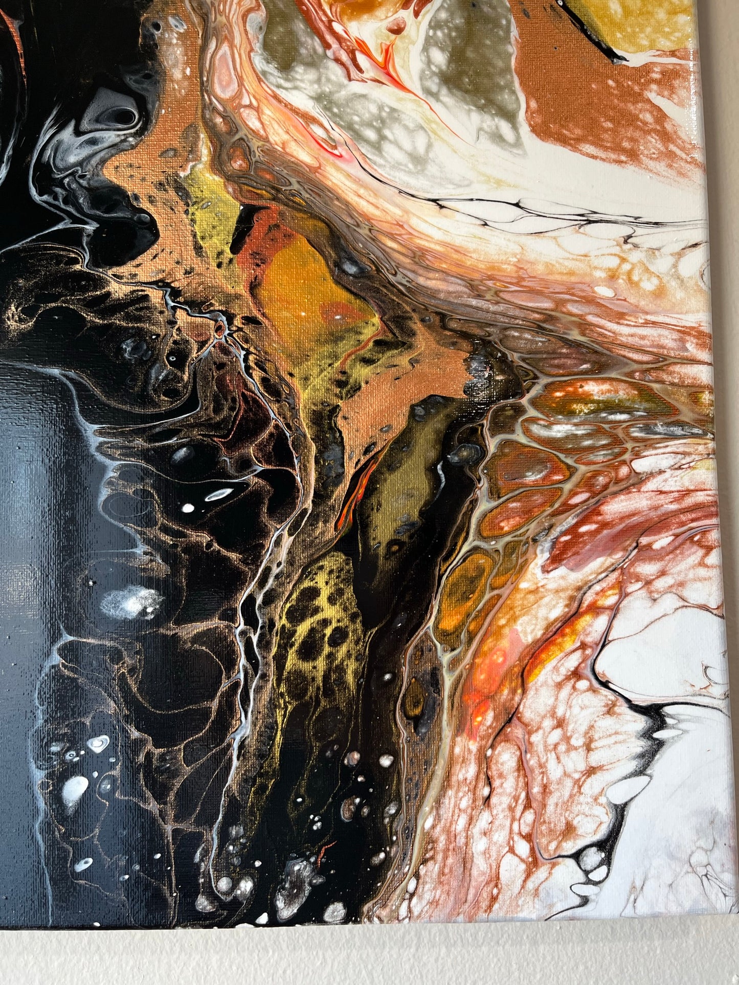 riginal Hand Created Arcrylic Pouring and Fluid Art Painting on 16"x20" Canvas~ Varnished