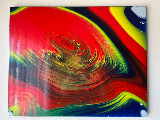 Acrylic Pouring Art Painting on 16"x20" ~Varnished