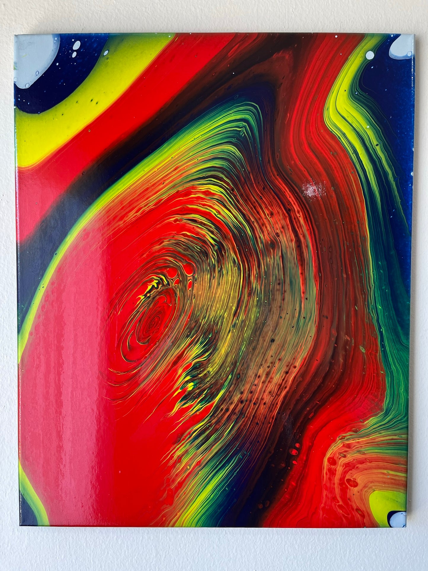 Acrylic Pouring Art Painting on 16"x20" ~Varnished