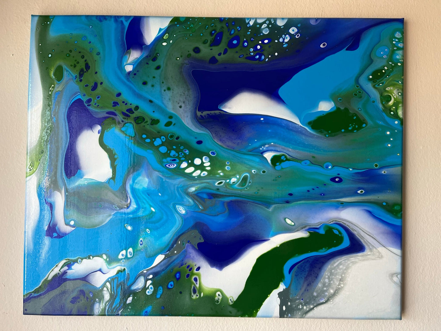 Acrylic Pouring Art Painting on 16"x20" ~Varnished - Palace Buy