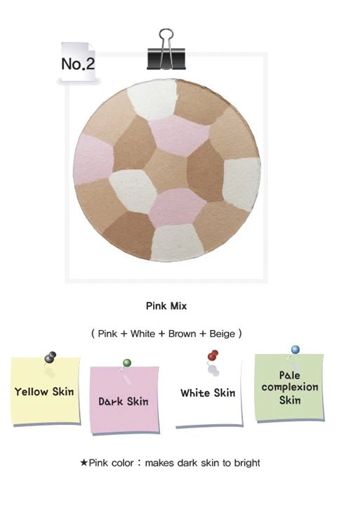 AERY JO MOSAIC COMPACT POWDER Color Yellow Mix, Pink Mix - Palace Buy