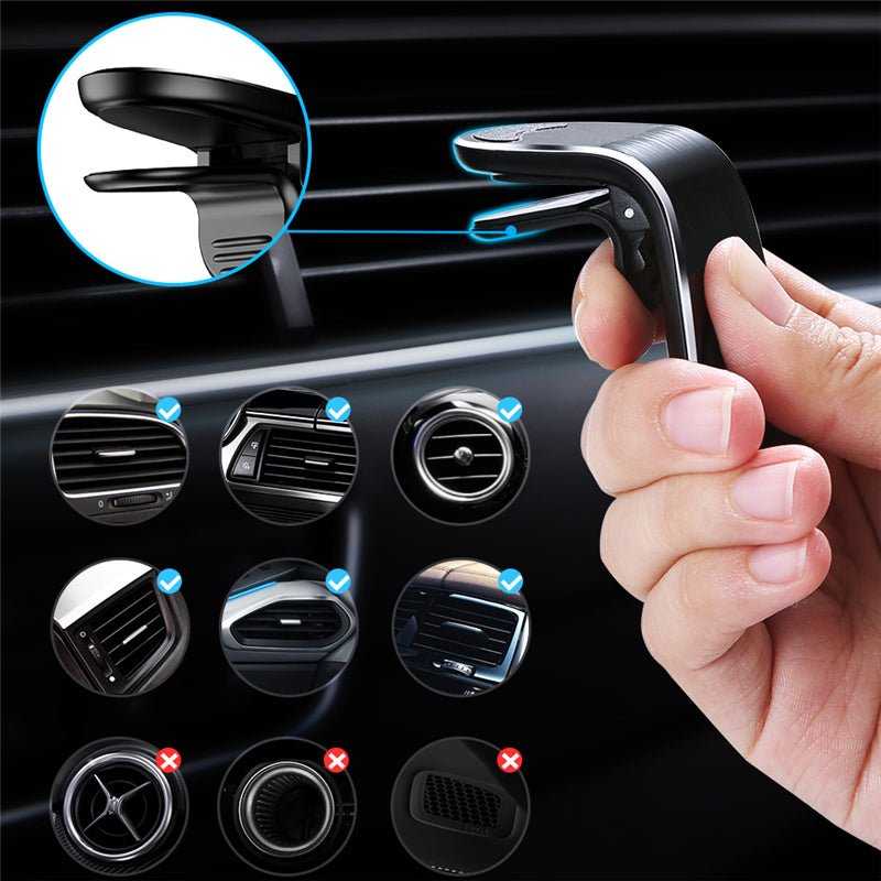 Car Magnet Magnetic Air Vent Mount Holder Magnetic Car Phone Holder Stand 360 Metal Car Air Vent Magnet Stand In Car GPS Mount Holder - Palace Buy