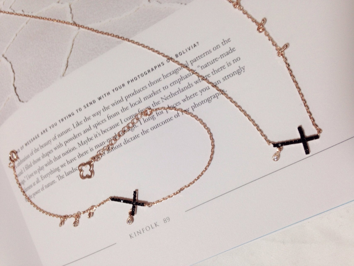 Noble Cross Pendant Necklace - 925 Sterling Silver (18K Gold plated) - Made in Korea - Palace Buy