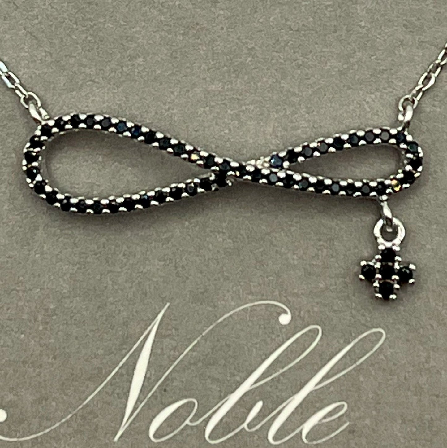 Noble Rabon+Cross Pendant Necklace - 925 Sterling Silver (18K Gold plated) - Made in Korea - Palace Buy