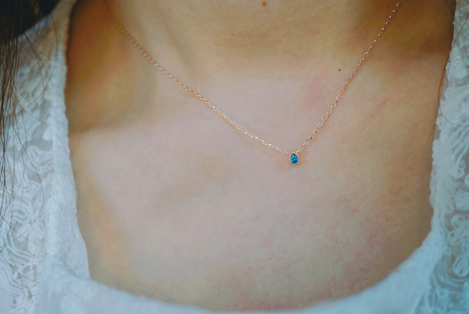 Noble Water Drop Pendant Necklac - 925 Sterling Silver (18K Gold plated) - Made in Korea - Palace Buy