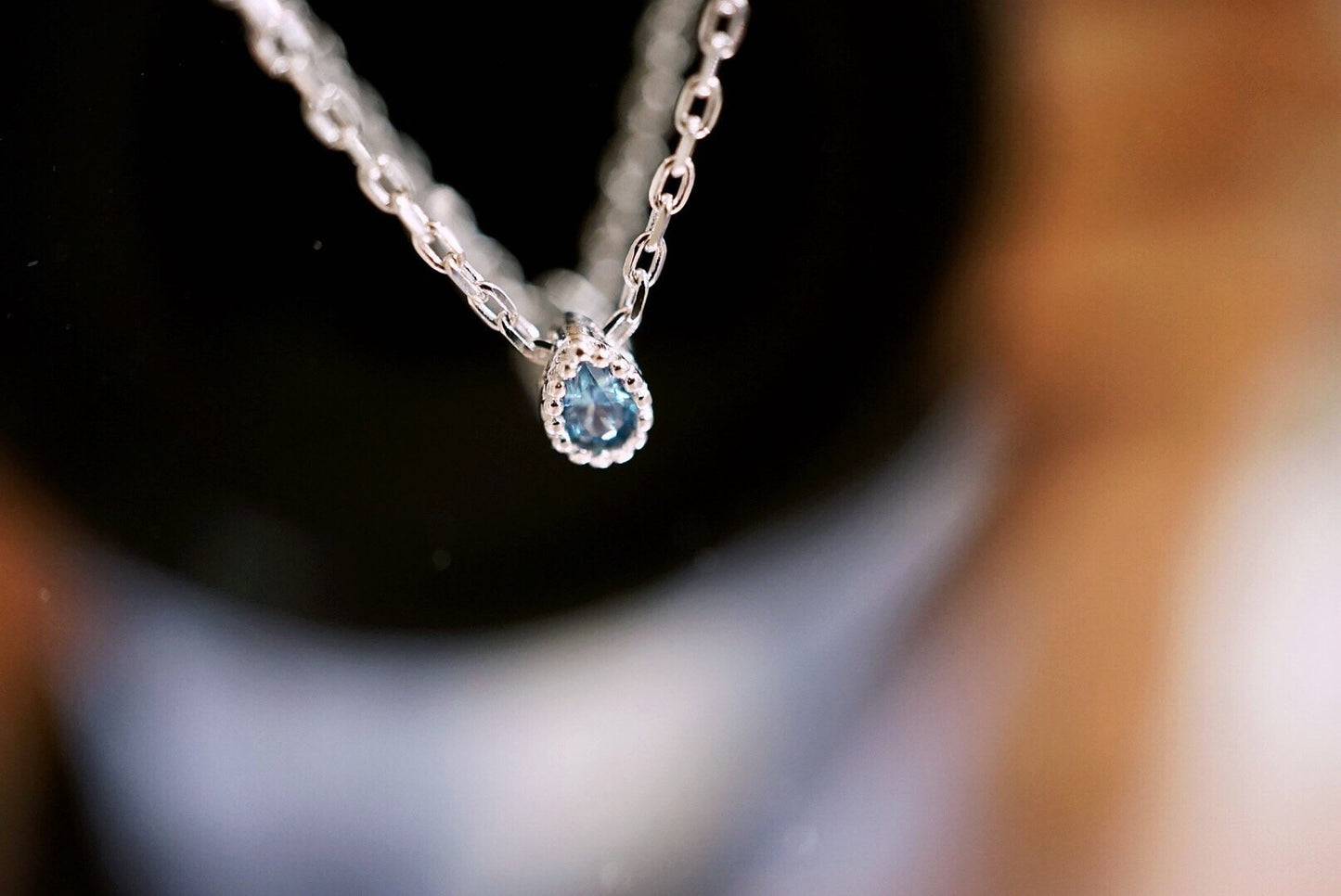 Noble Water Drop Pendant Necklac - 925 Sterling Silver (18K Gold plated) - Made in Korea - Palace Buy