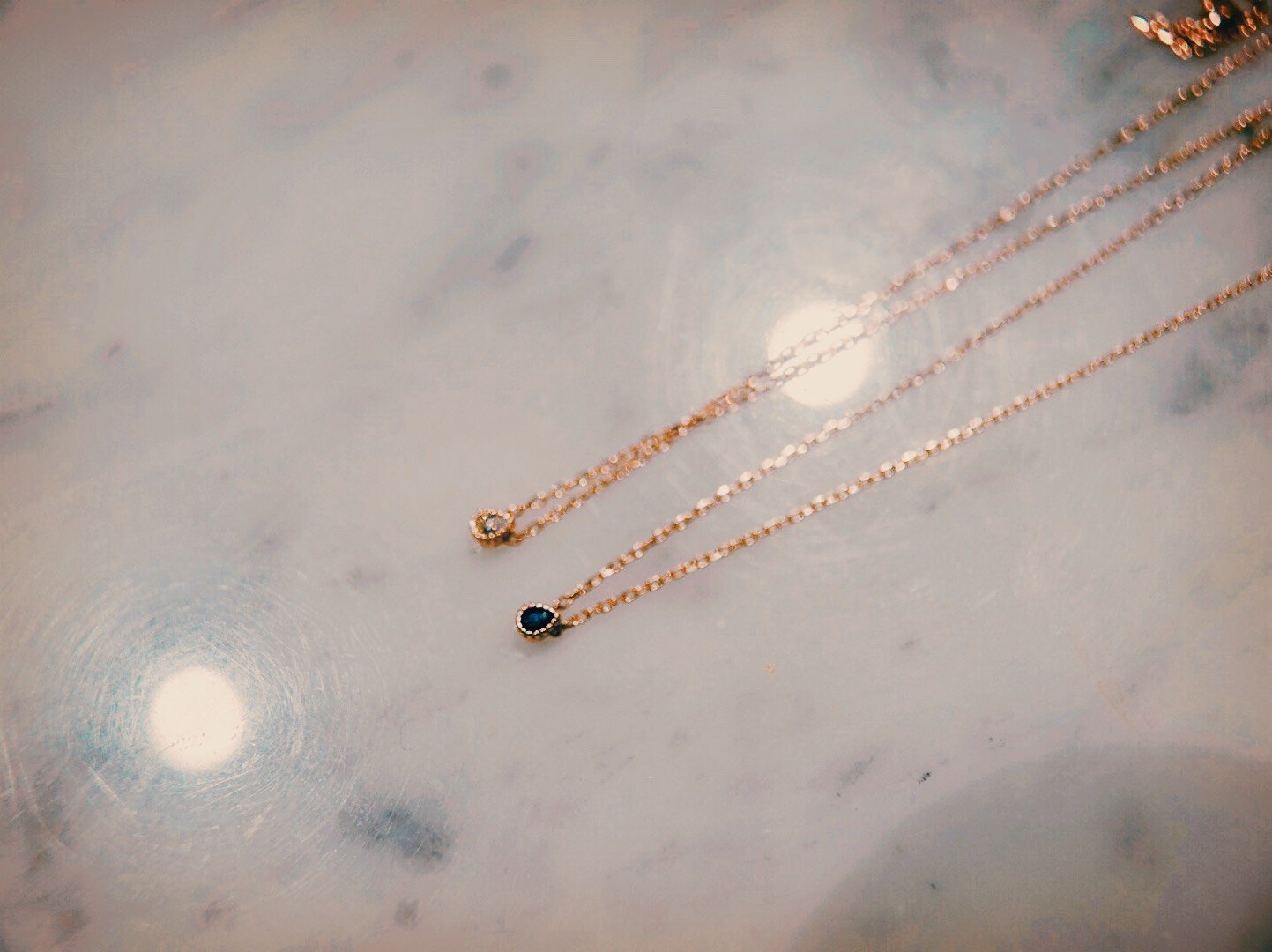 Noble Water Drop Pendant Necklac - 925 Sterling Silver (18K Gold plated) - Made in Korea - Palace Buy