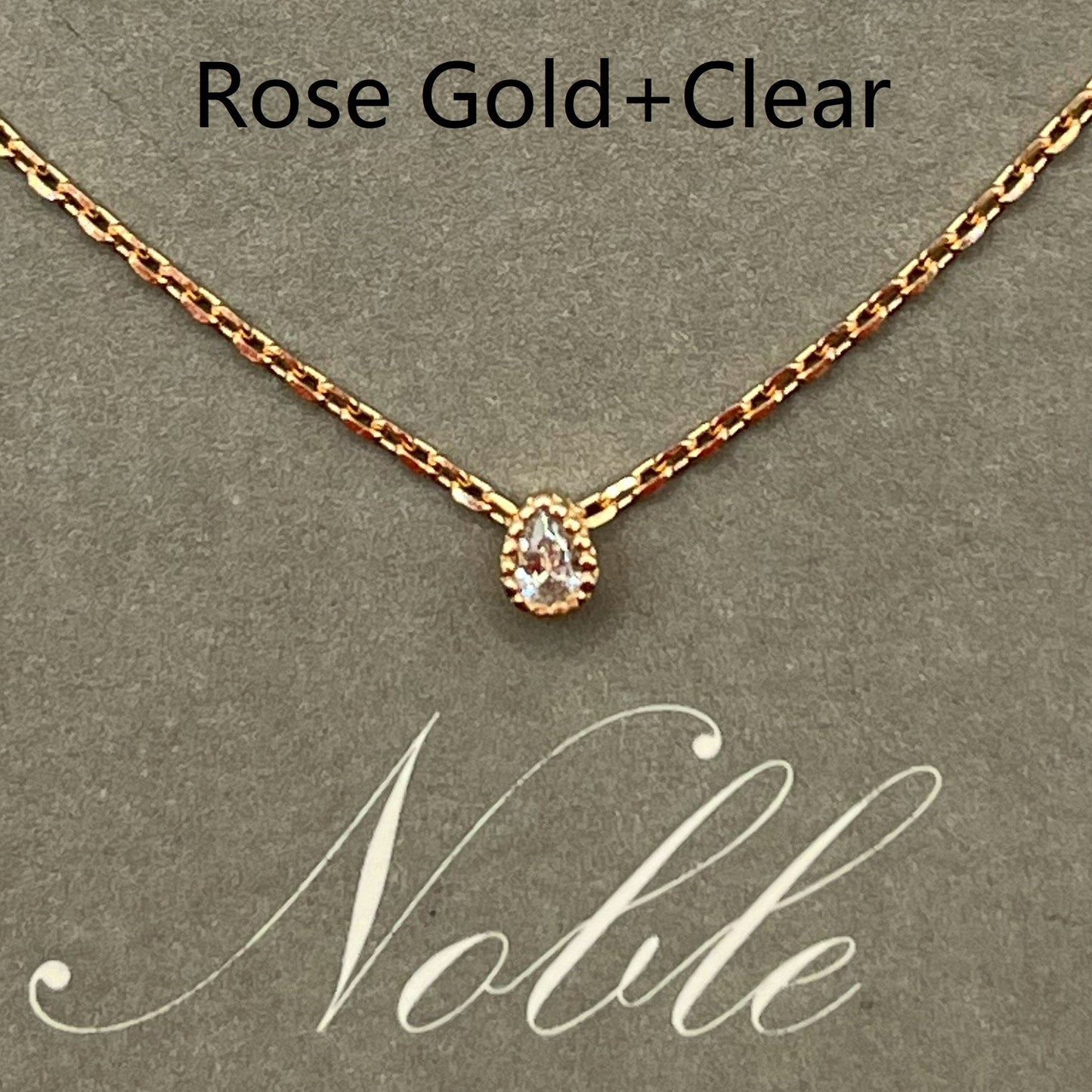 Noble Water Drop Pendant Necklac - 925 Sterling Silver (18K Gold plated) - Made in Korea - Palace Buy