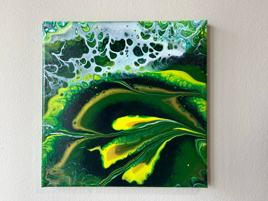 Original Hand Created Arcrylic Pouring and Fluid Art Painting on 10"x10" Canvas~ Varnished - Palace Buy