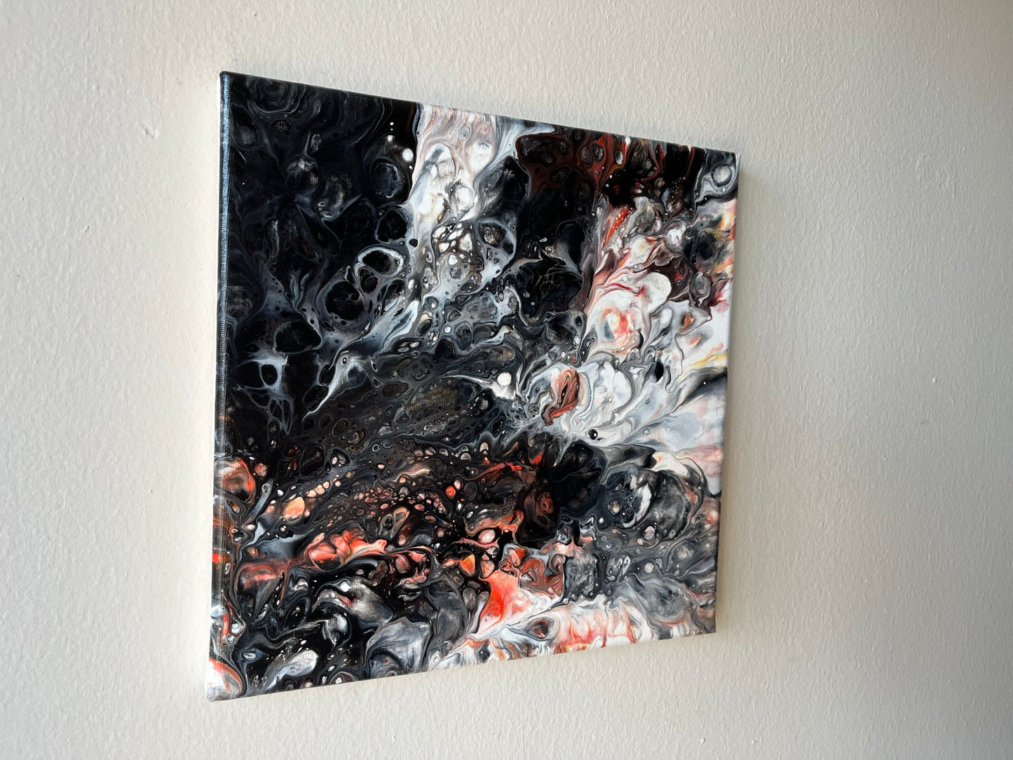 Original Hand Created Arcrylic Pouring and Fluid Art Painting on 10"x10" Canvas~ Varnished - Palace Buy