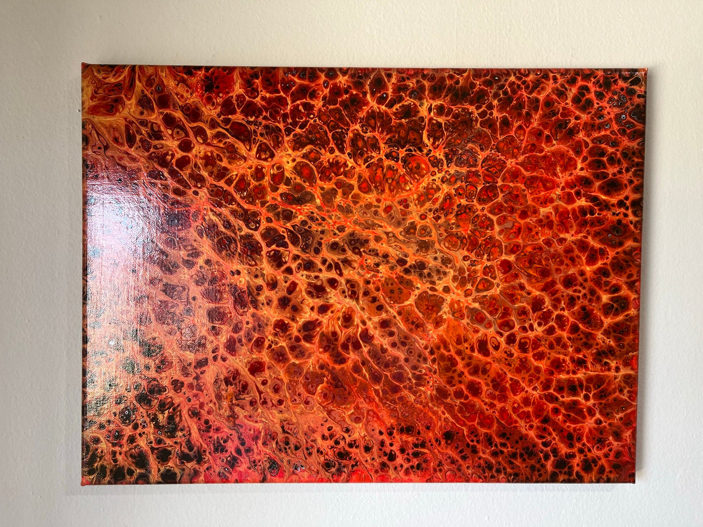 Original Hand Created Arcrylic Pouring and Fluid Art Painting on 12"x16" Canvas~ Varnished - Palace Buy