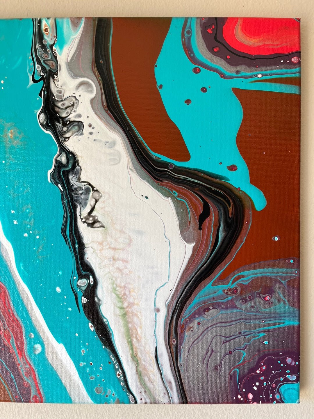 Original Hand Created Arcrylic Pouring and Fluid Art Painting on 15"x30" Canvas~ Varnished (Frame not included) - Palace Buy