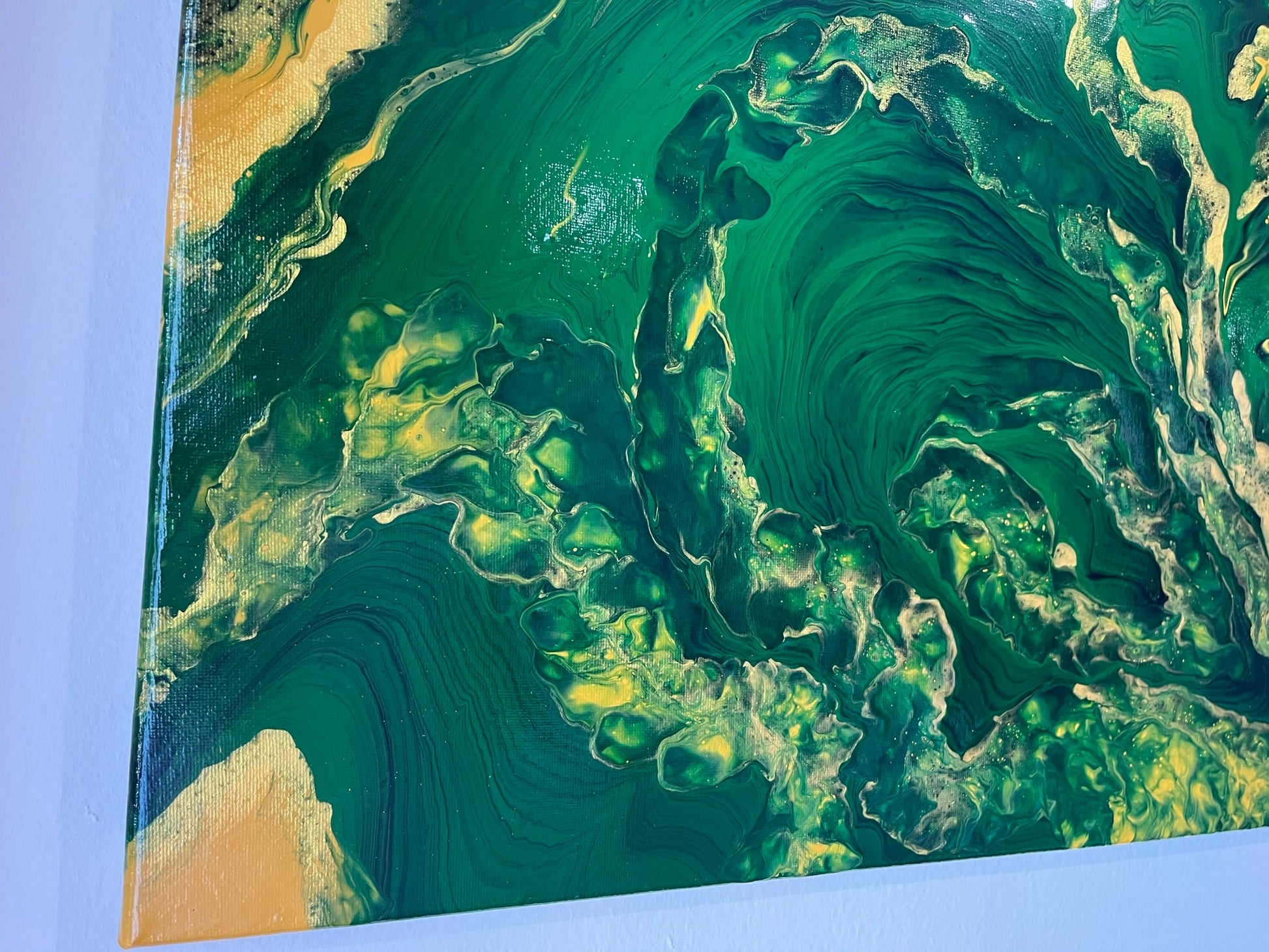 Original Hand Created Arcrylic Pouring and Fluid Art Painting on 16"x20" Canvas~ Varnished - Palace Buy