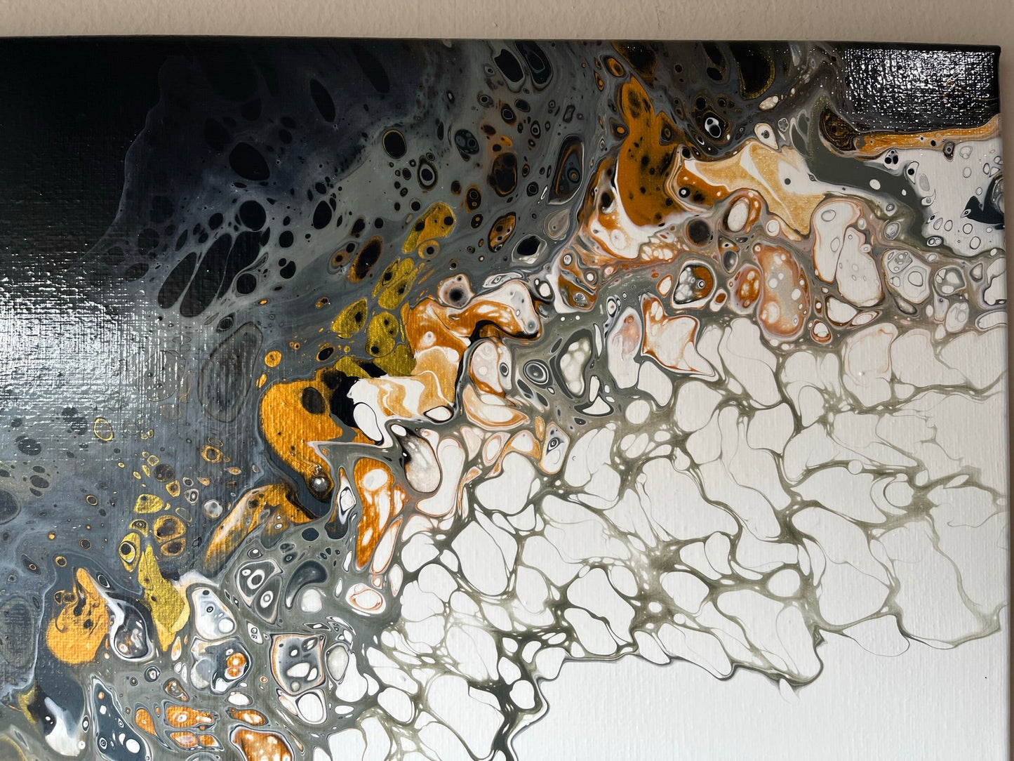 Original Hand Created Arcrylic Pouring and Fluid Art Painting on 16"x20" Canvas~ Varnished - Palace Buy