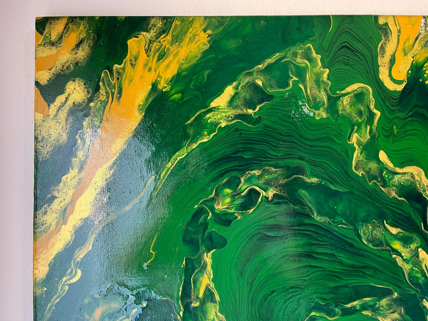 Original Hand Created Arcrylic Pouring and Fluid Art Painting on 16"x20" Canvas~ Varnished - Palace Buy