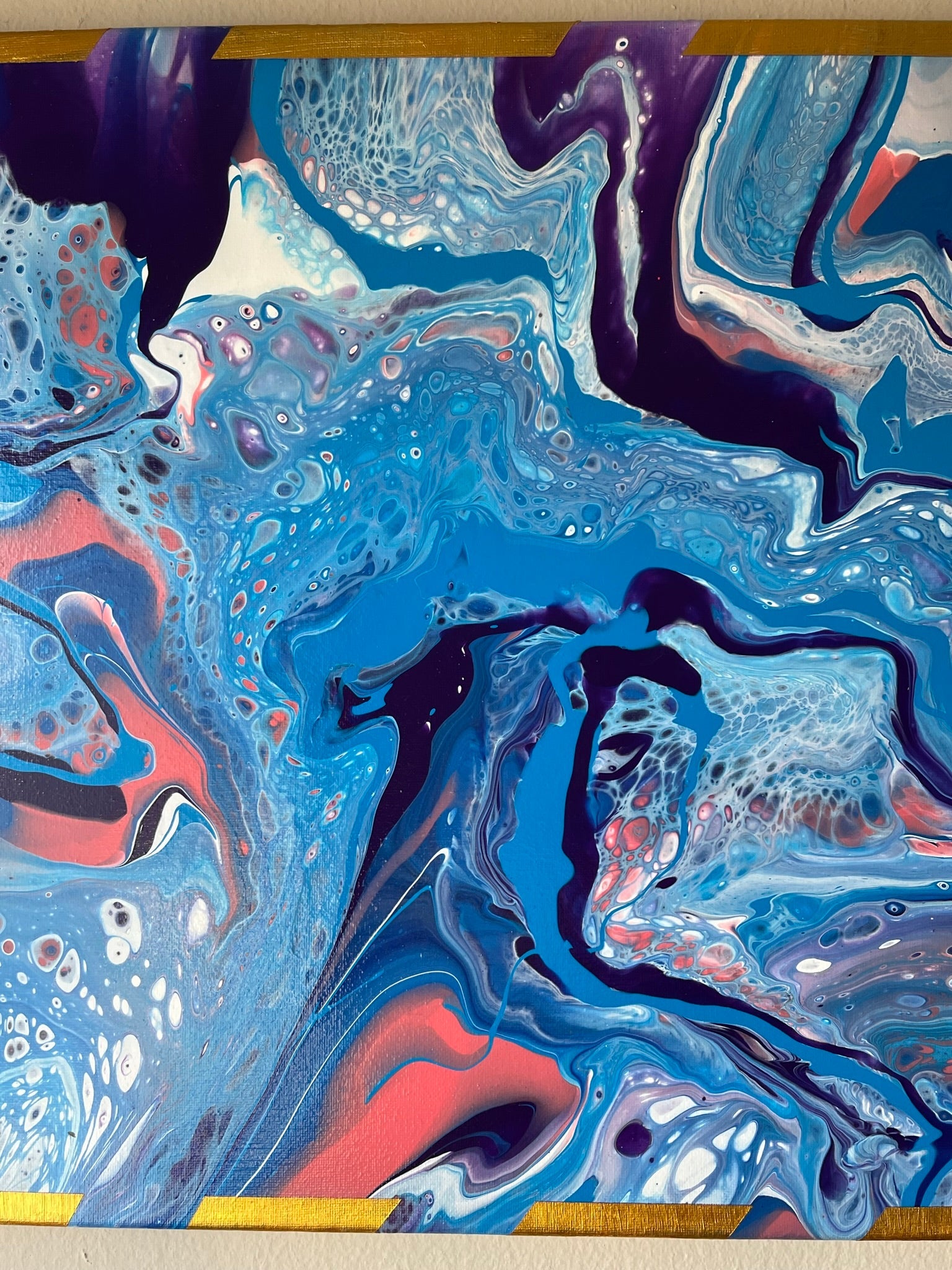 Original Hand Created Arcrylic Pouring and Fluid Art Painting on 16"x20" Canvas~ Varnished - Palace Buy