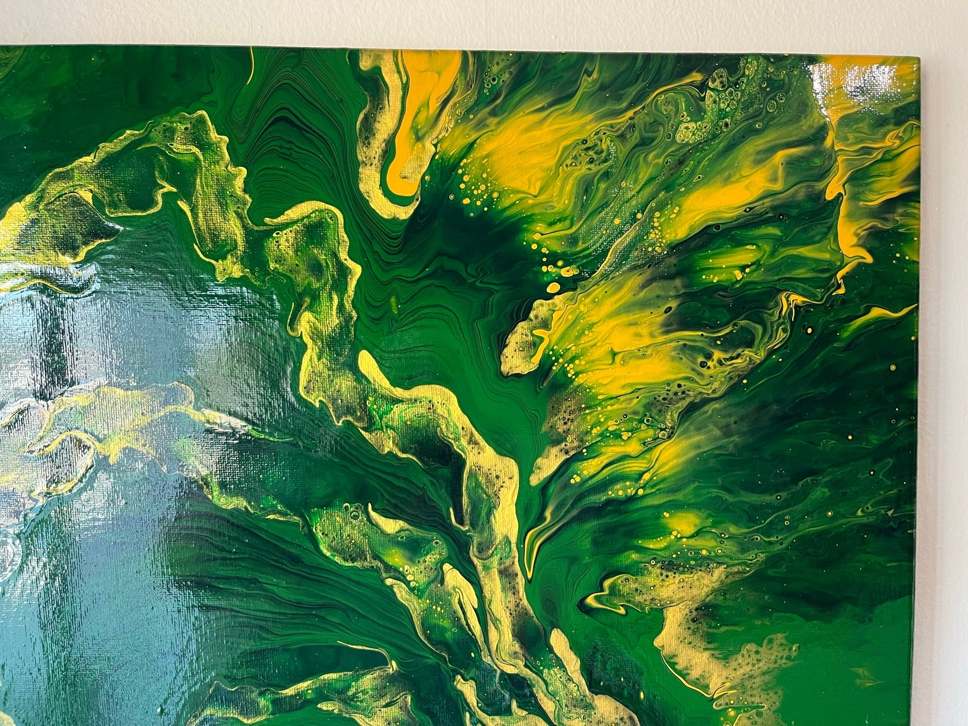 Original Hand Created Arcrylic Pouring and Fluid Art Painting on 16"x20" Canvas~ Varnished - Palace Buy