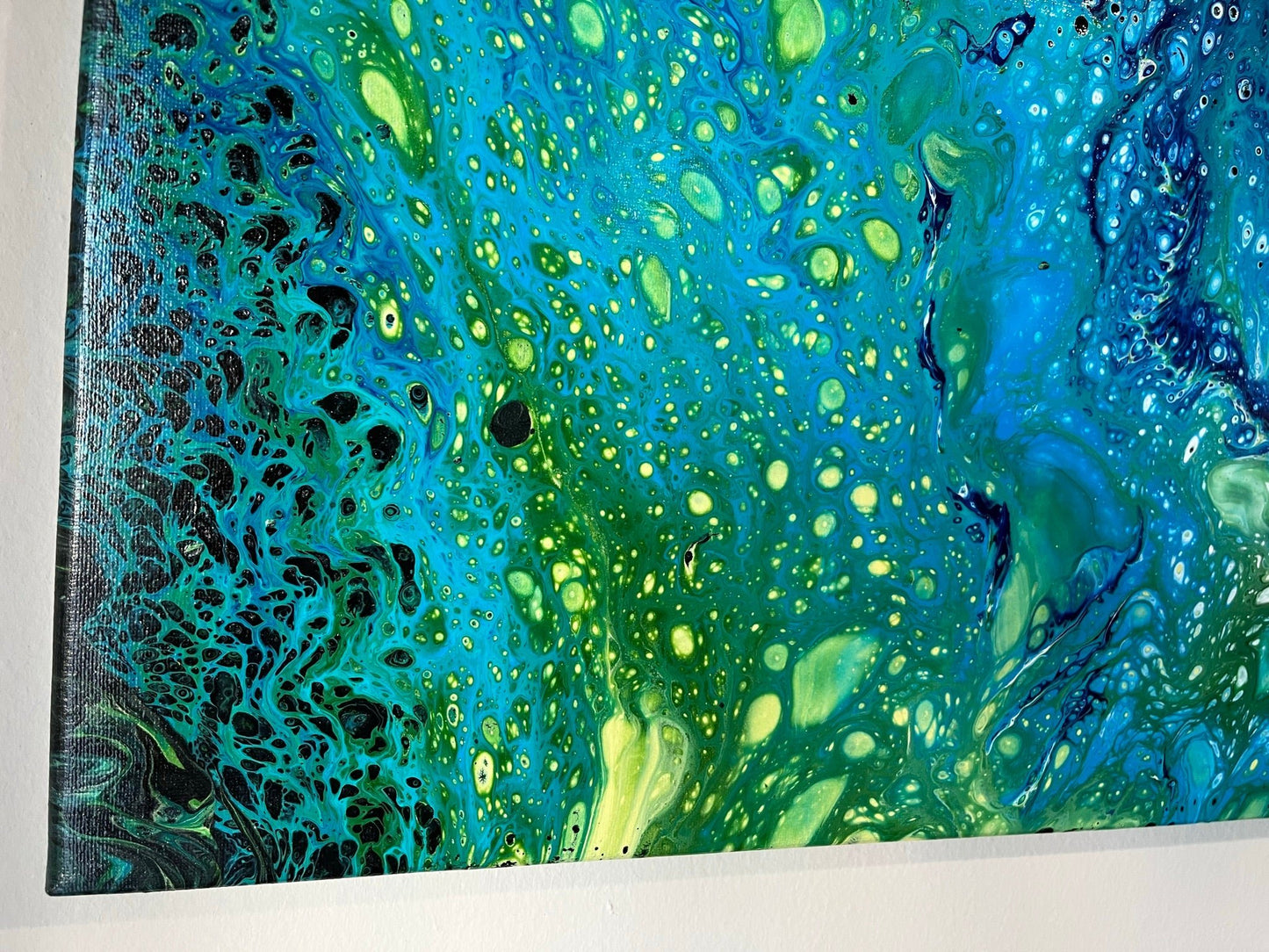 Original Hand Created Arcrylic Pouring and Fluid Art Painting on 16"x20" Canvas~ Varnished - Palace Buy