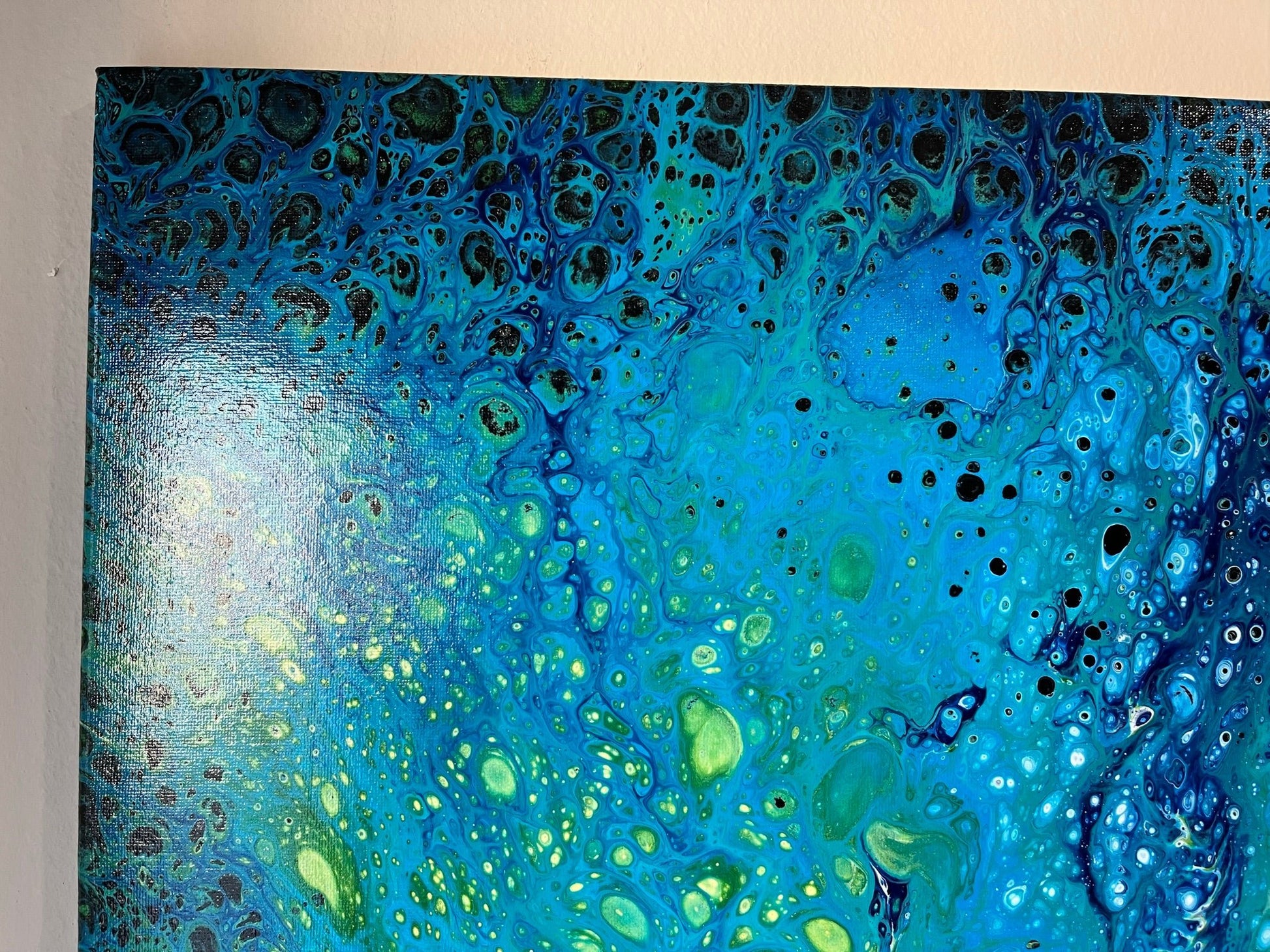 Original Hand Created Arcrylic Pouring and Fluid Art Painting on 16"x20" Canvas~ Varnished - Palace Buy