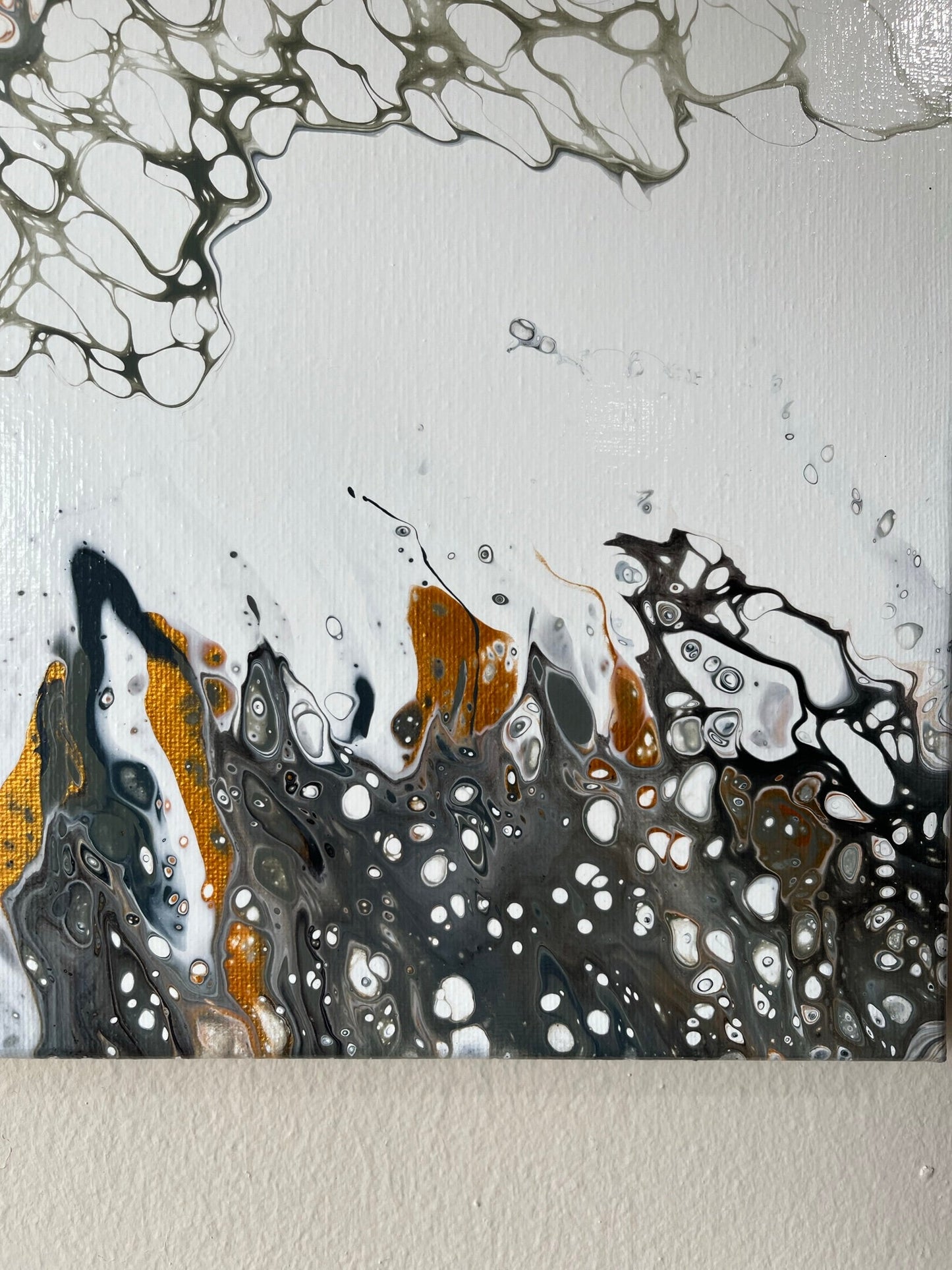 Original Hand Created Arcrylic Pouring and Fluid Art Painting on 16"x20" Canvas~ Varnished - Palace Buy