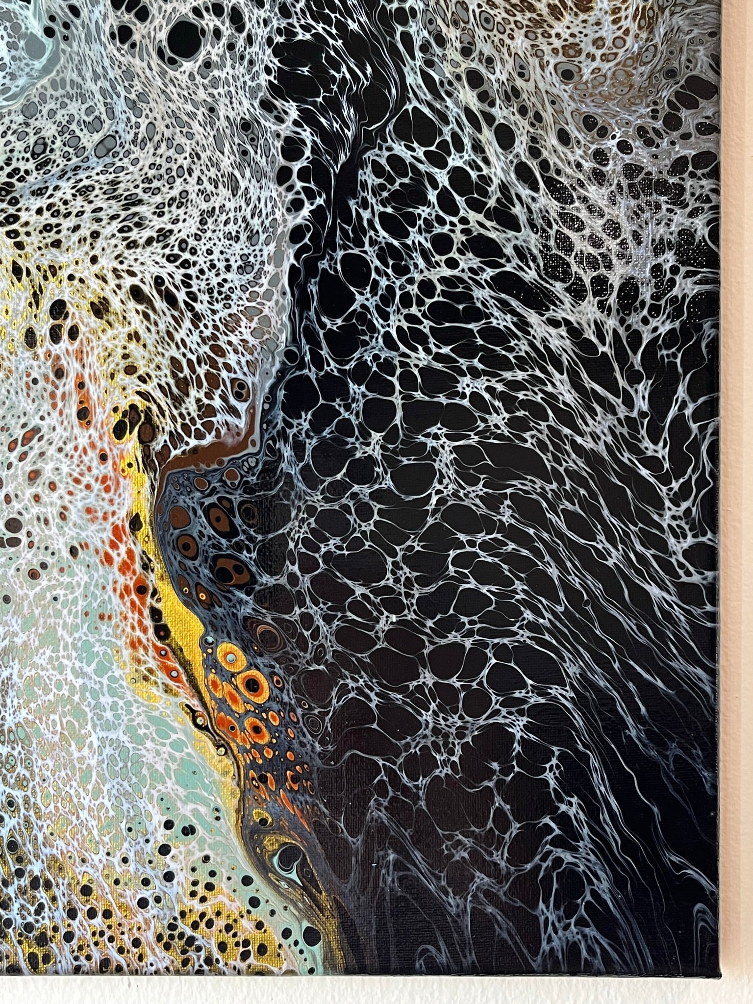 Original Hand Created Arcrylic Pouring and Fluid Art Painting on 16"x20" Canvas~ Varnished - Palace Buy