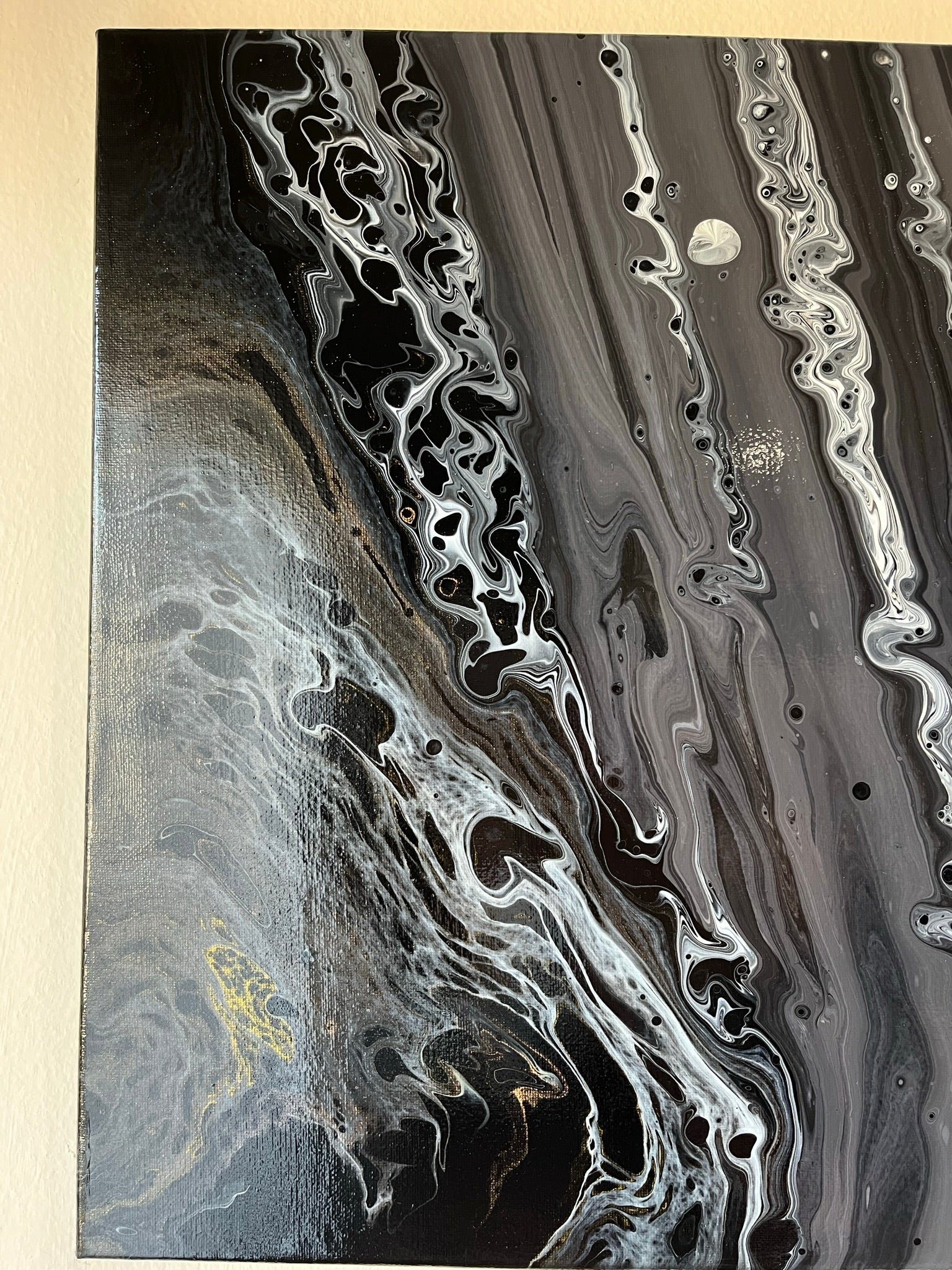 Original Hand Created Arcrylic Pouring and Fluid Art Painting on 16"x20" Canvas~ Varnished - Palace Buy