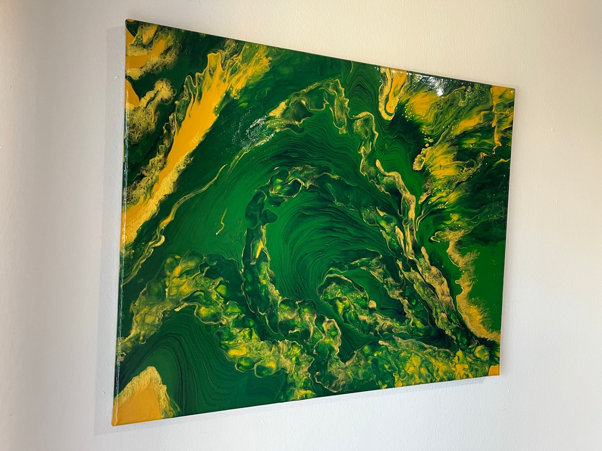 Original Hand Created Arcrylic Pouring and Fluid Art Painting on 16"x20" Canvas~ Varnished - Palace Buy