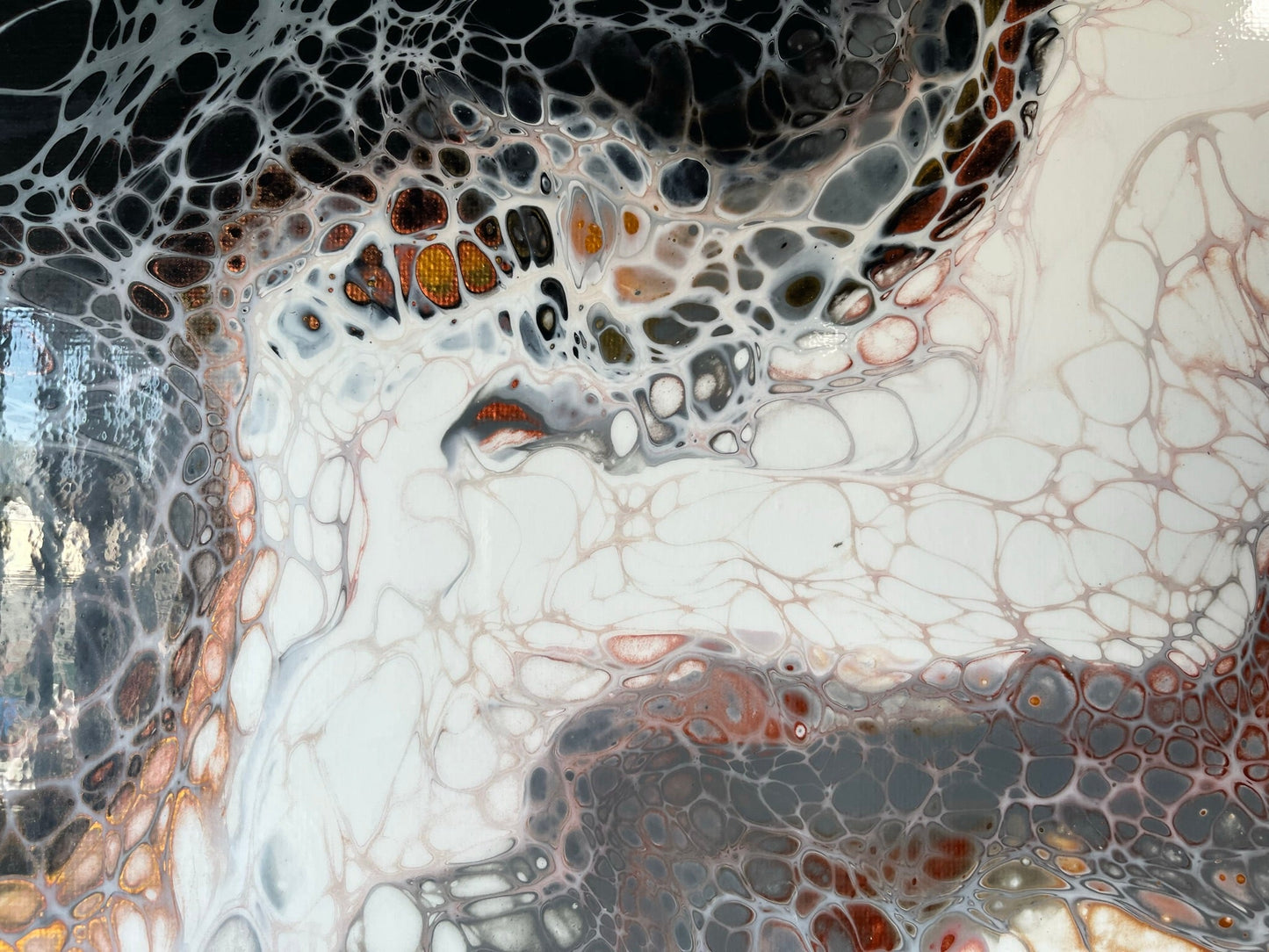 Original Hand Created Arcrylic Pouring and Fluid Art Painting on 16"x20" Canvas~ Varnished - Palace Buy