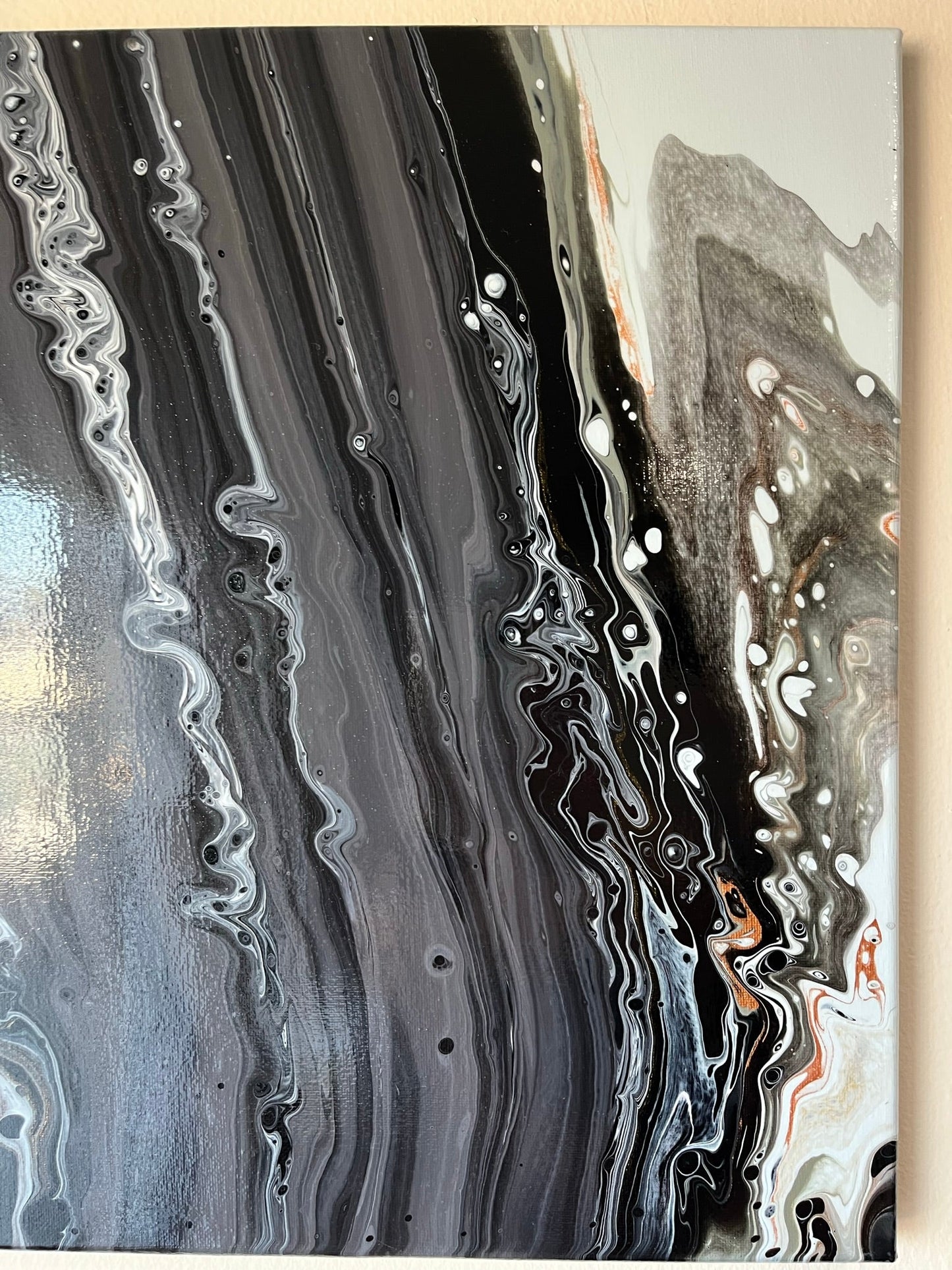 Original Hand Created Arcrylic Pouring and Fluid Art Painting on 16"x20" Canvas~ Varnished - Palace Buy