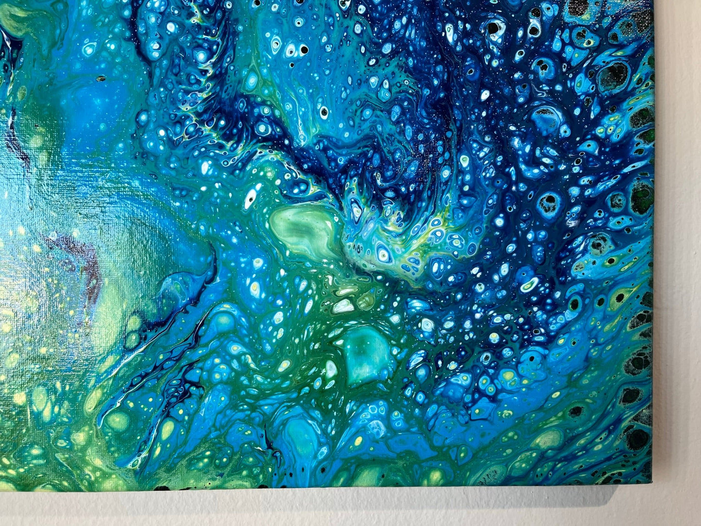 Original Hand Created Arcrylic Pouring and Fluid Art Painting on 16"x20" Canvas~ Varnished - Palace Buy