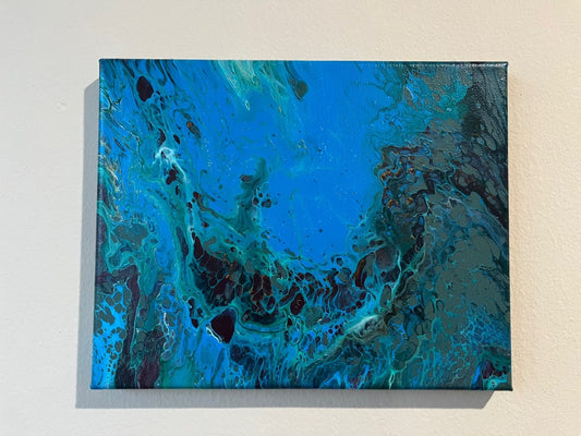 Original Hand Created Arcrylic Pouring and Fluid Art Painting on 8"x10" Canvas~ No Varnish - Palace Buy