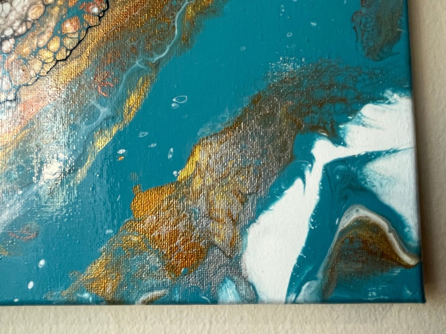 Original Hand Created Arcrylic Pouring and Fluid Art Painting on 8"x10" Canvas~ Varnished - Palace Buy