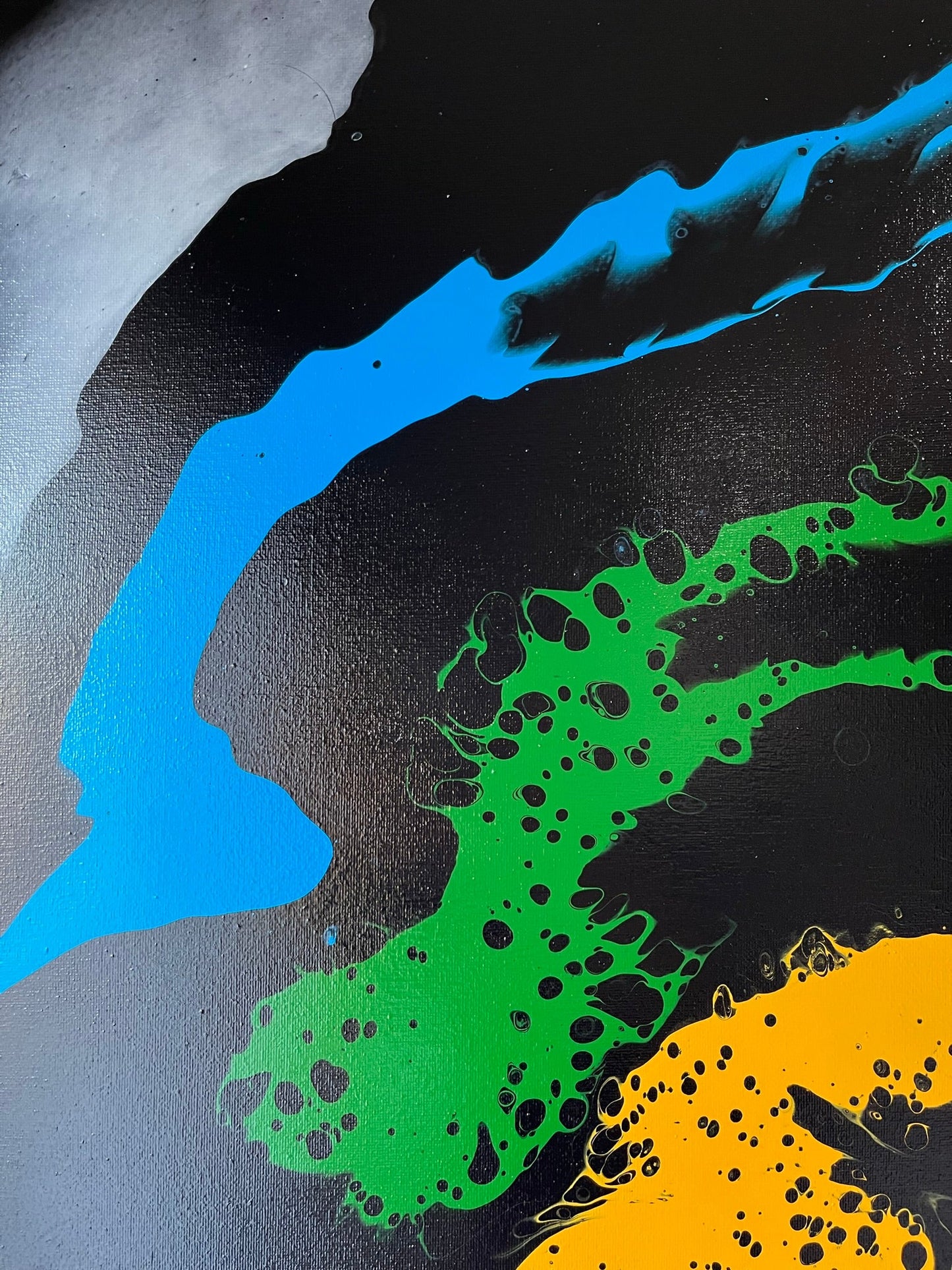 Original Hand Created Arcrylic Pouring and Fluid Art Painting - Varnished - Palace Buy