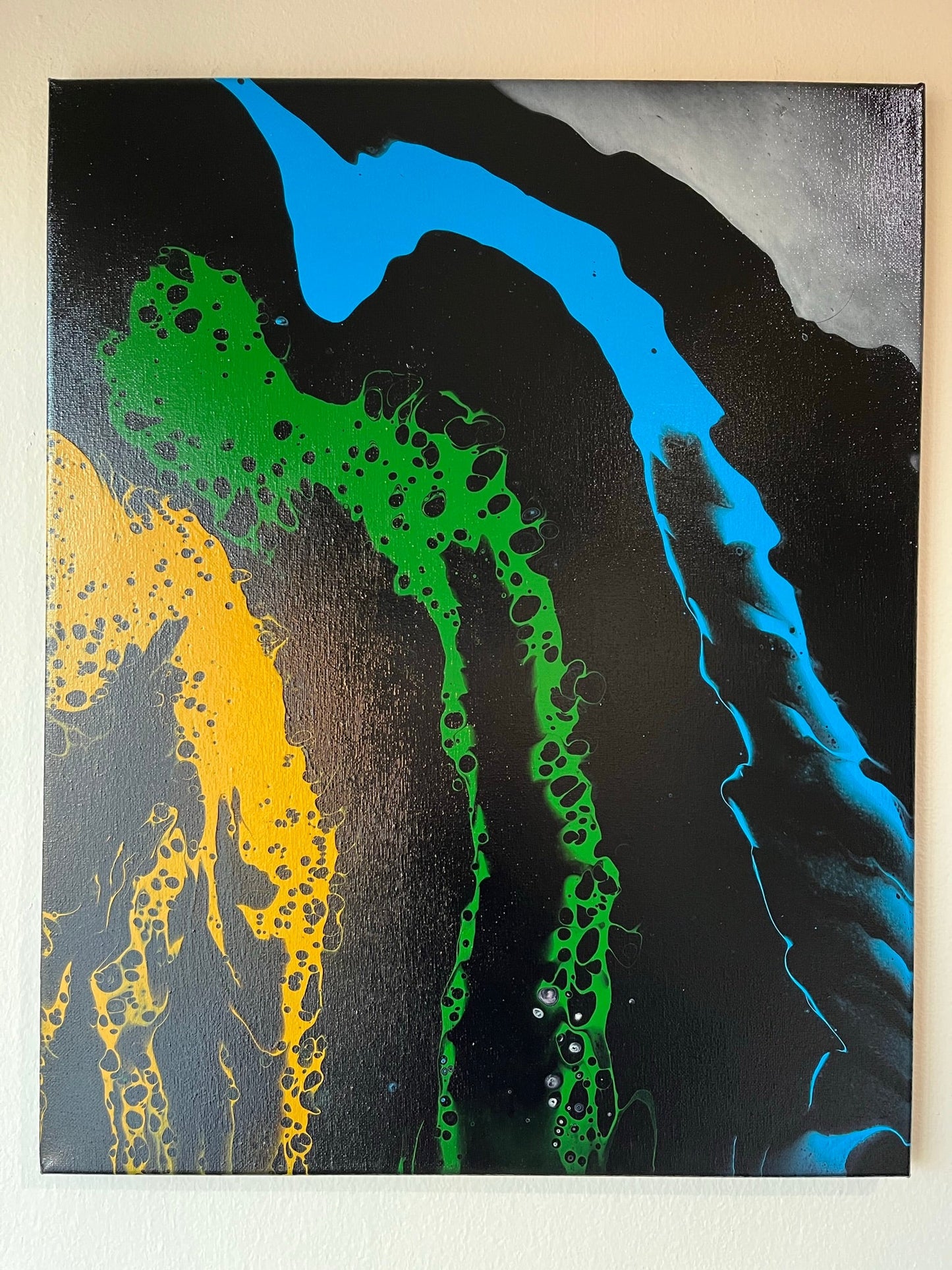 Original Hand Created Arcrylic Pouring and Fluid Art Painting - Varnished - Palace Buy