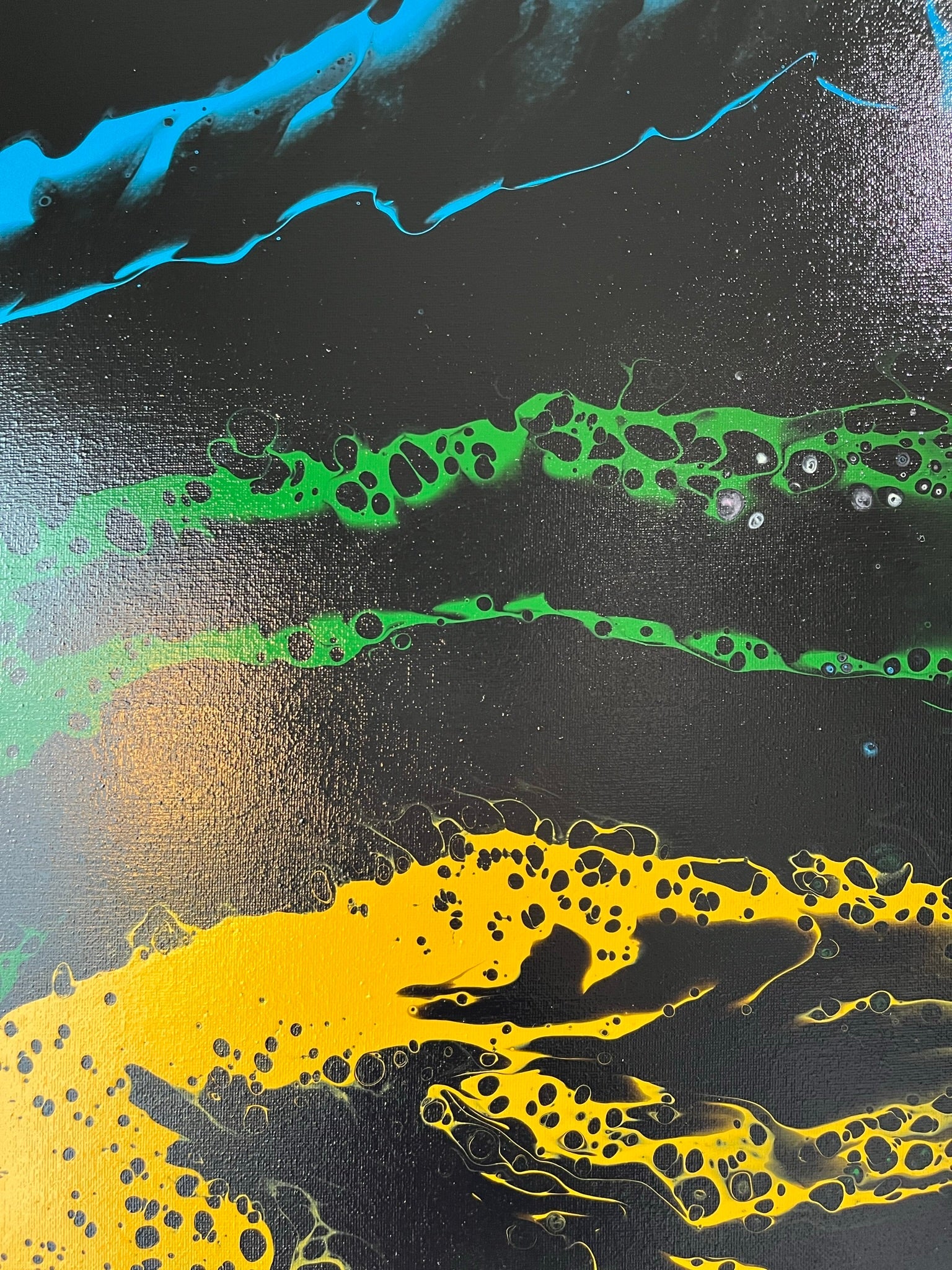 Original Hand Created Arcrylic Pouring and Fluid Art Painting - Varnished - Palace Buy