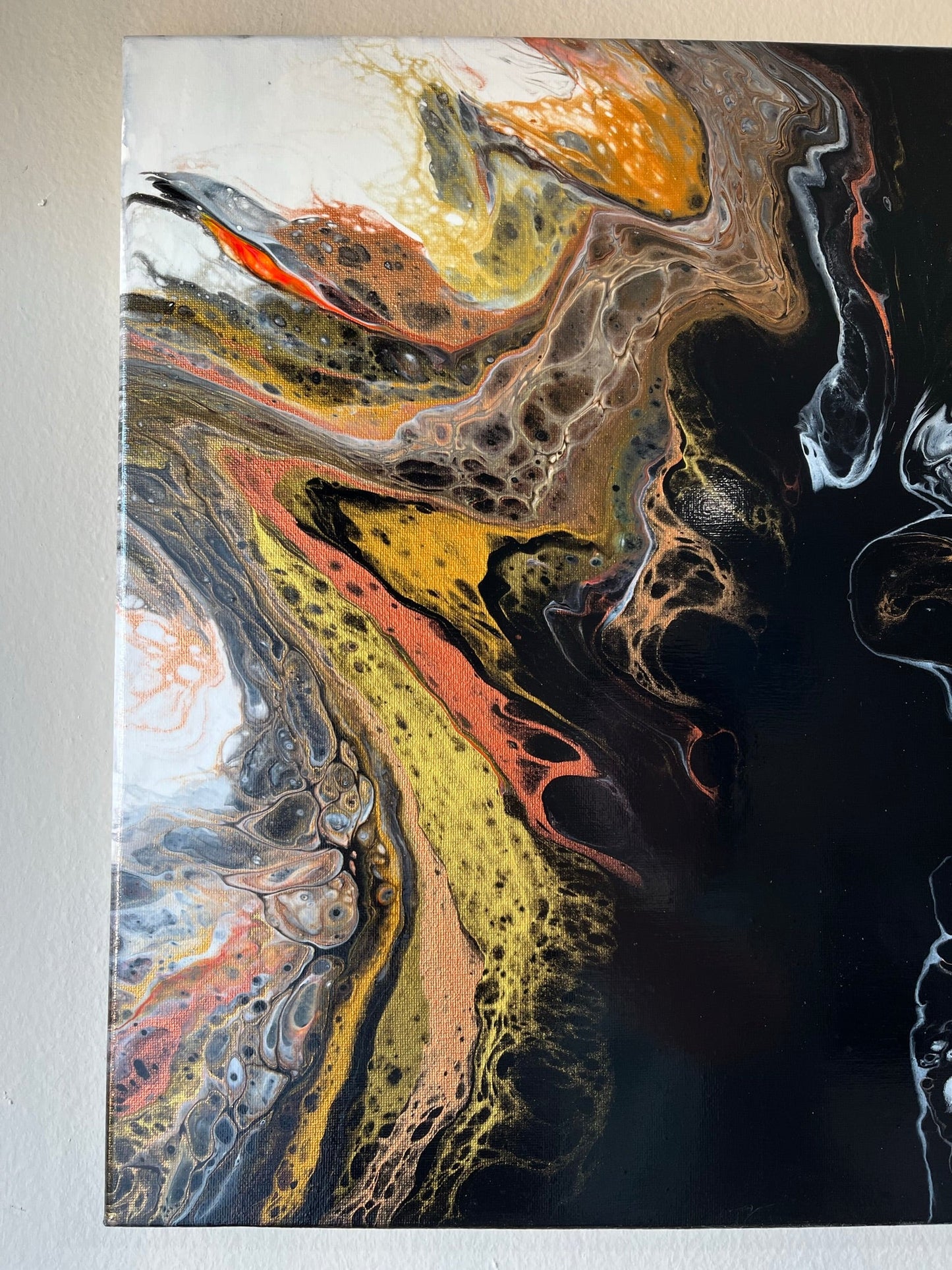 riginal Hand Created Arcrylic Pouring and Fluid Art Painting on 16"x20" Canvas~ Varnished - Palace Buy