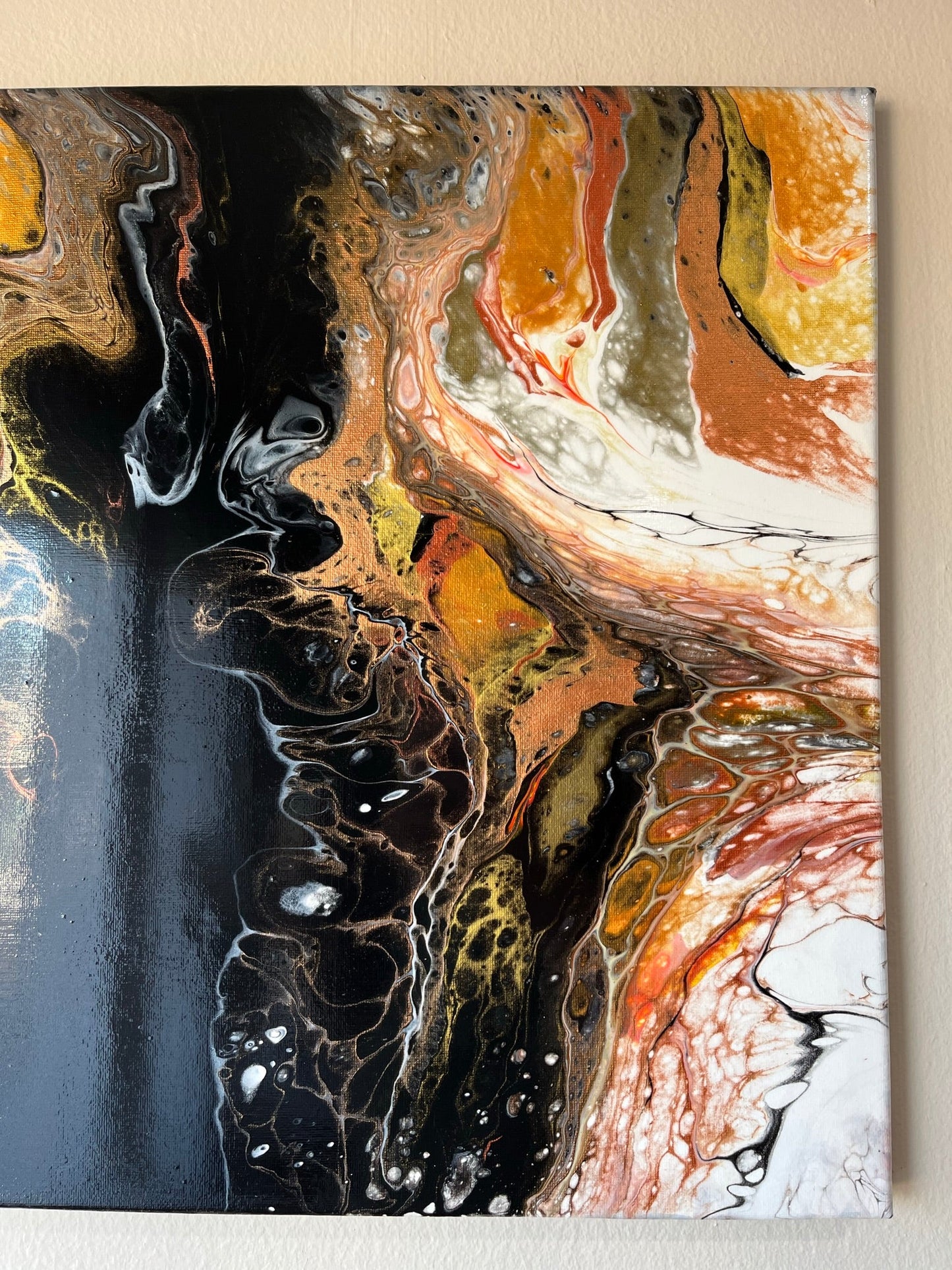 riginal Hand Created Arcrylic Pouring and Fluid Art Painting on 16"x20" Canvas~ Varnished - Palace Buy