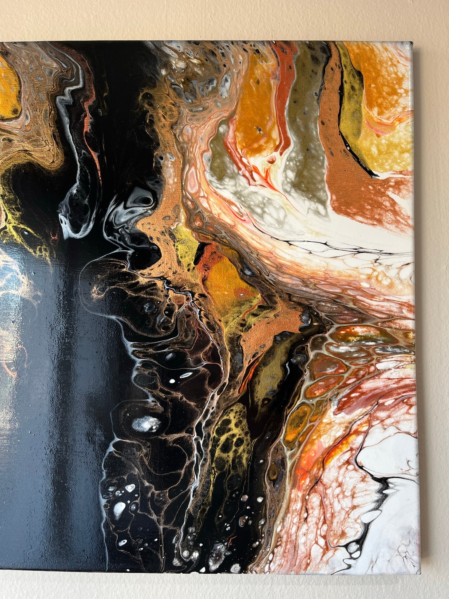 riginal Hand Created Arcrylic Pouring and Fluid Art Painting on 16"x20" Canvas~ Varnished - Palace Buy